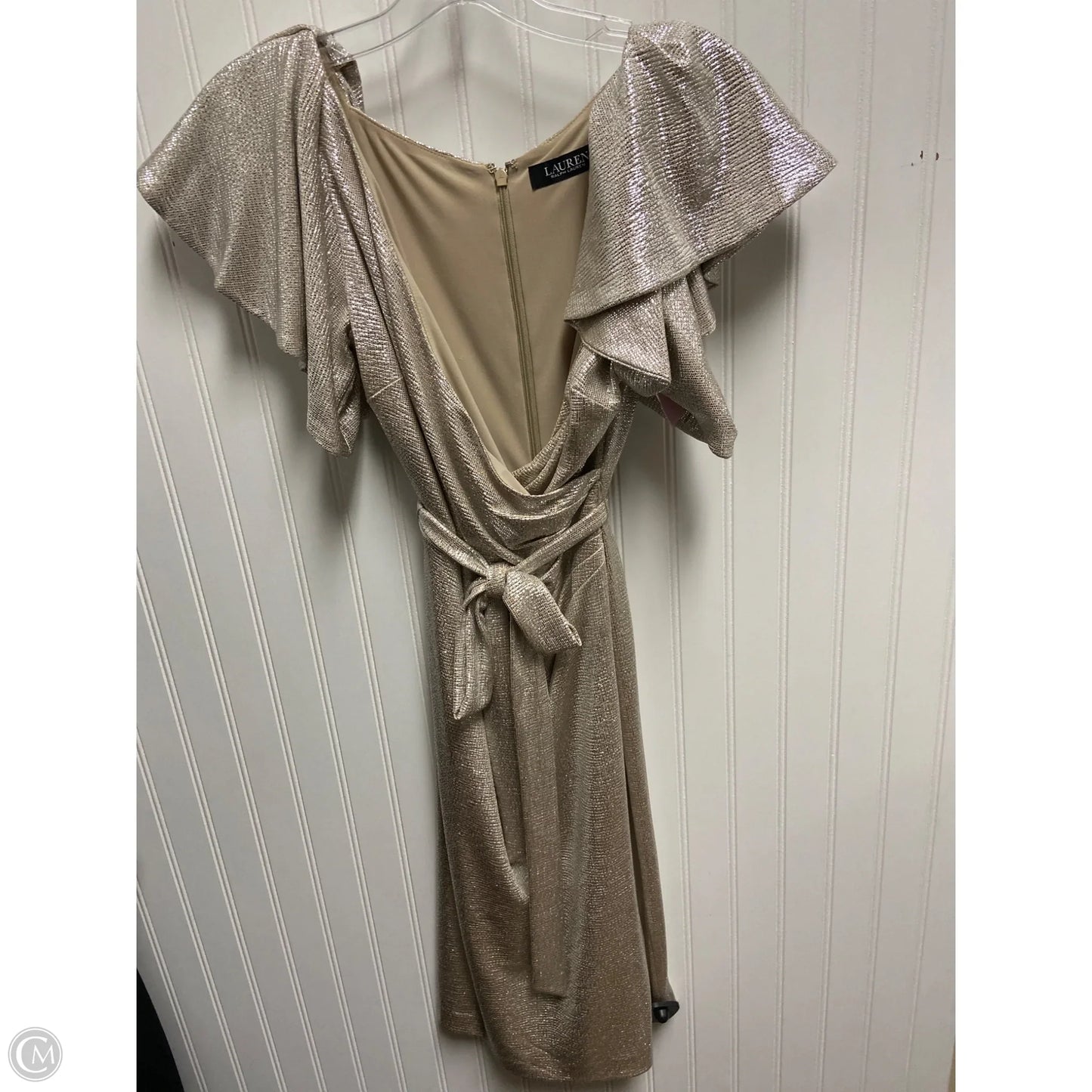Dress Party Midi By Ralph Lauren In Gold, Size: Xs