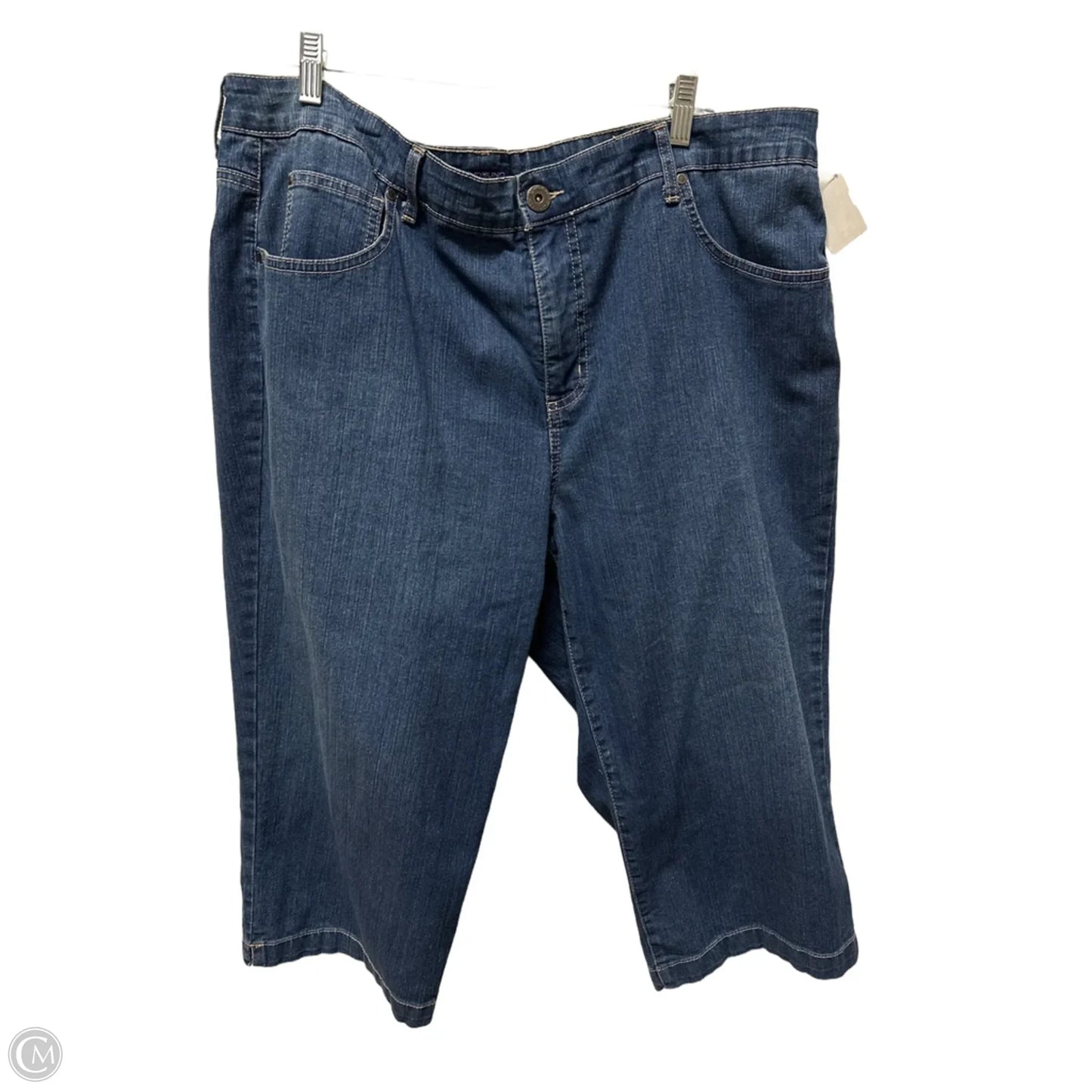 Jeans Straight By Bandolino In Blue Denim, Size: 2x