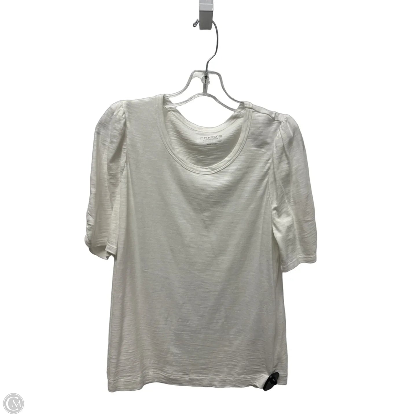 Top Short Sleeve By Chicos In White, Size: L