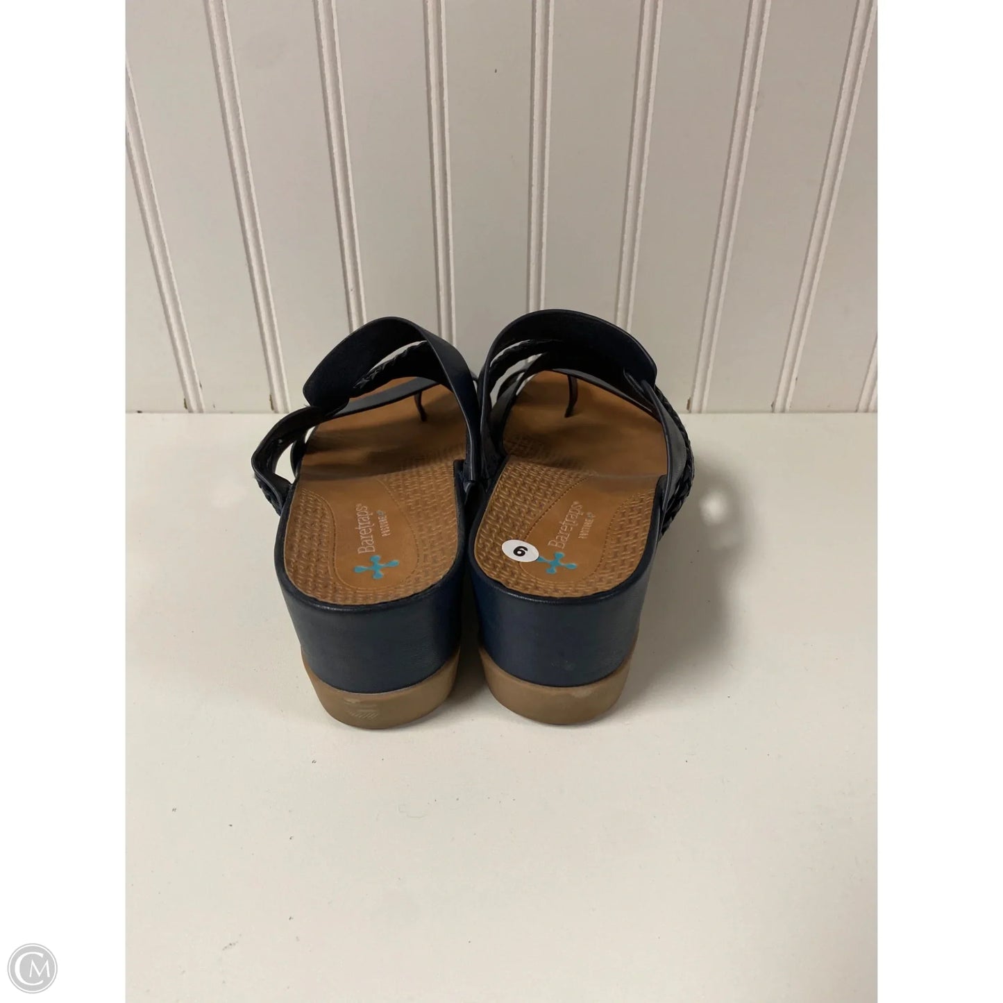 Sandals Heels Wedge By Bare Traps In Navy, Size: 9