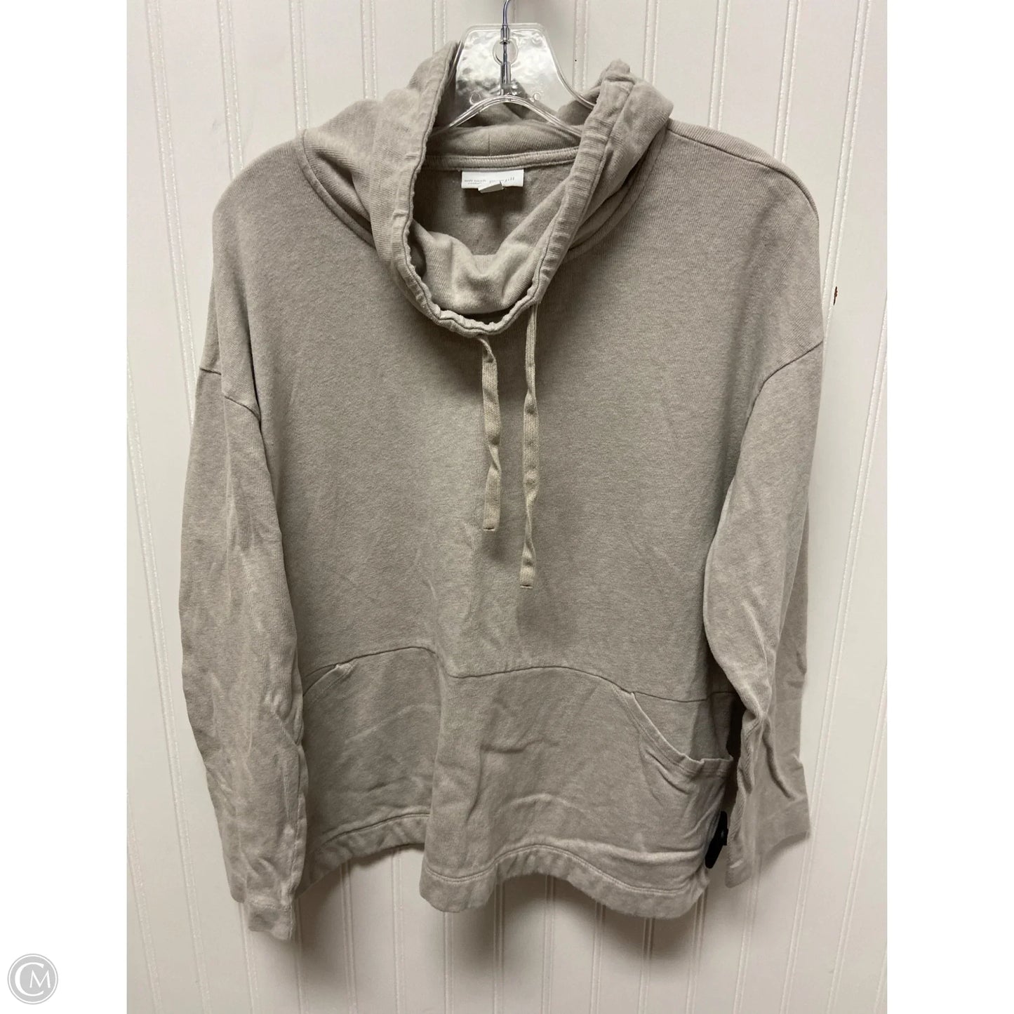 Sweatshirt Collar By Pure Jill In Grey, Size: L