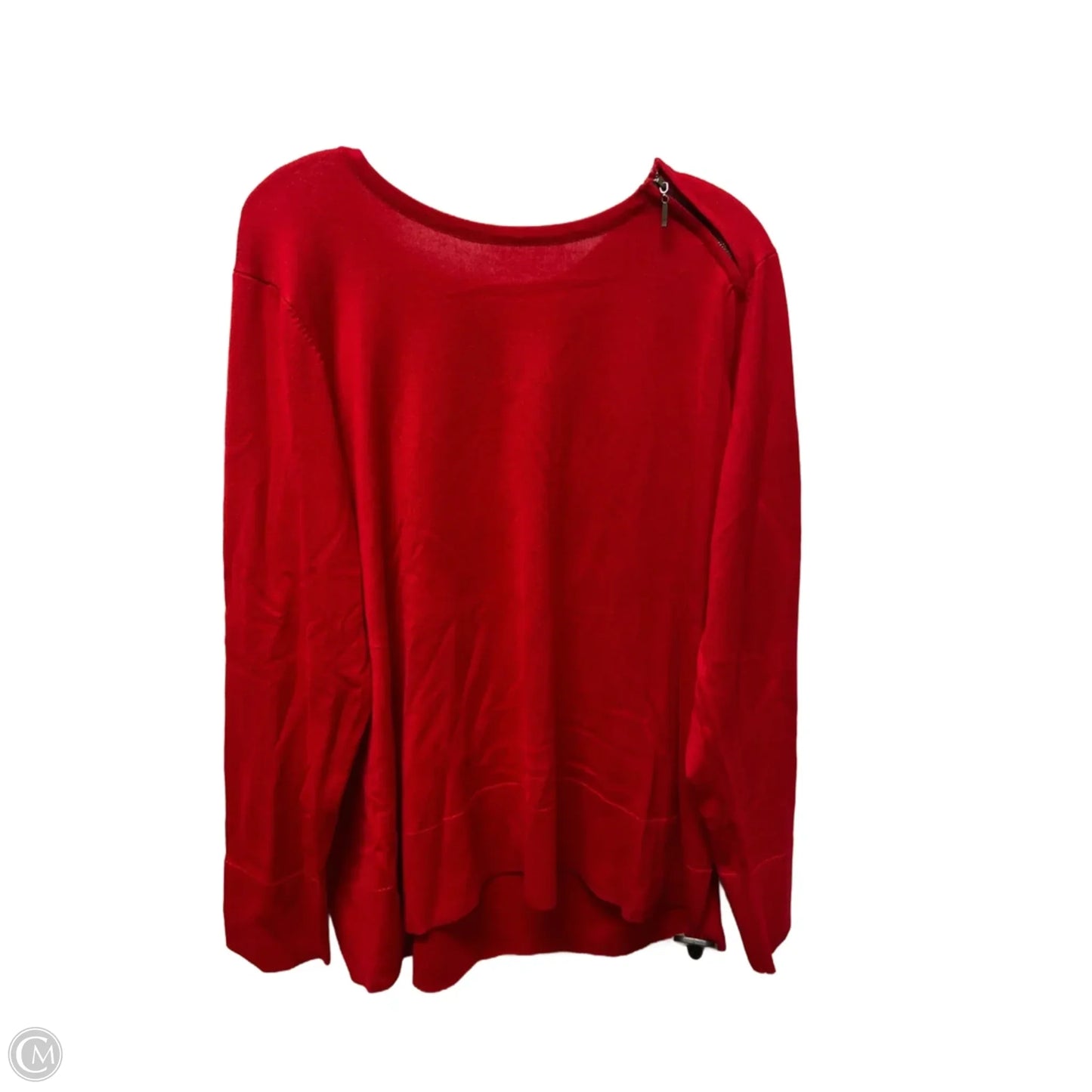 Sweater By Investments In Red, Size: 2x