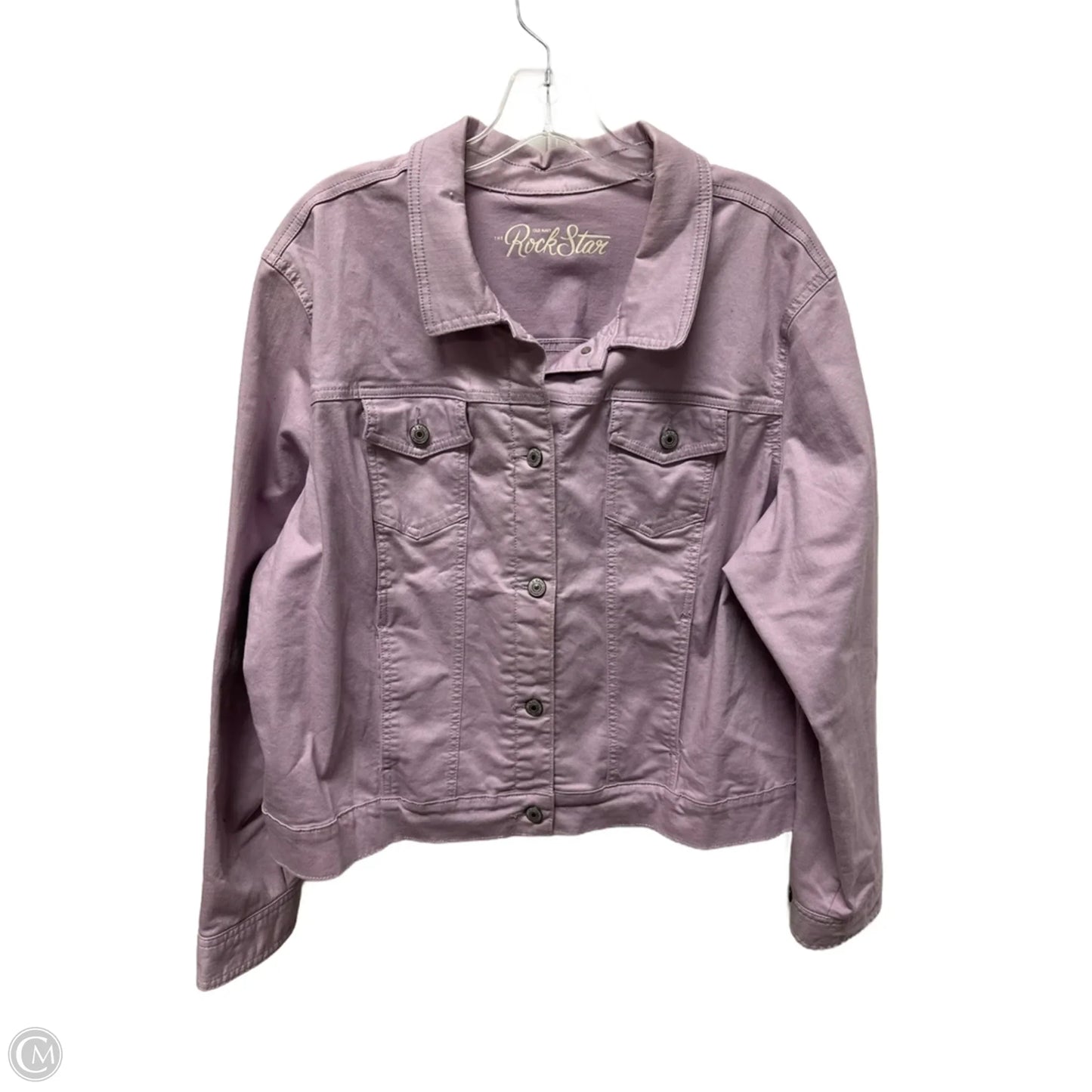 Jacket Denim By Old Navy In Purple, Size: L