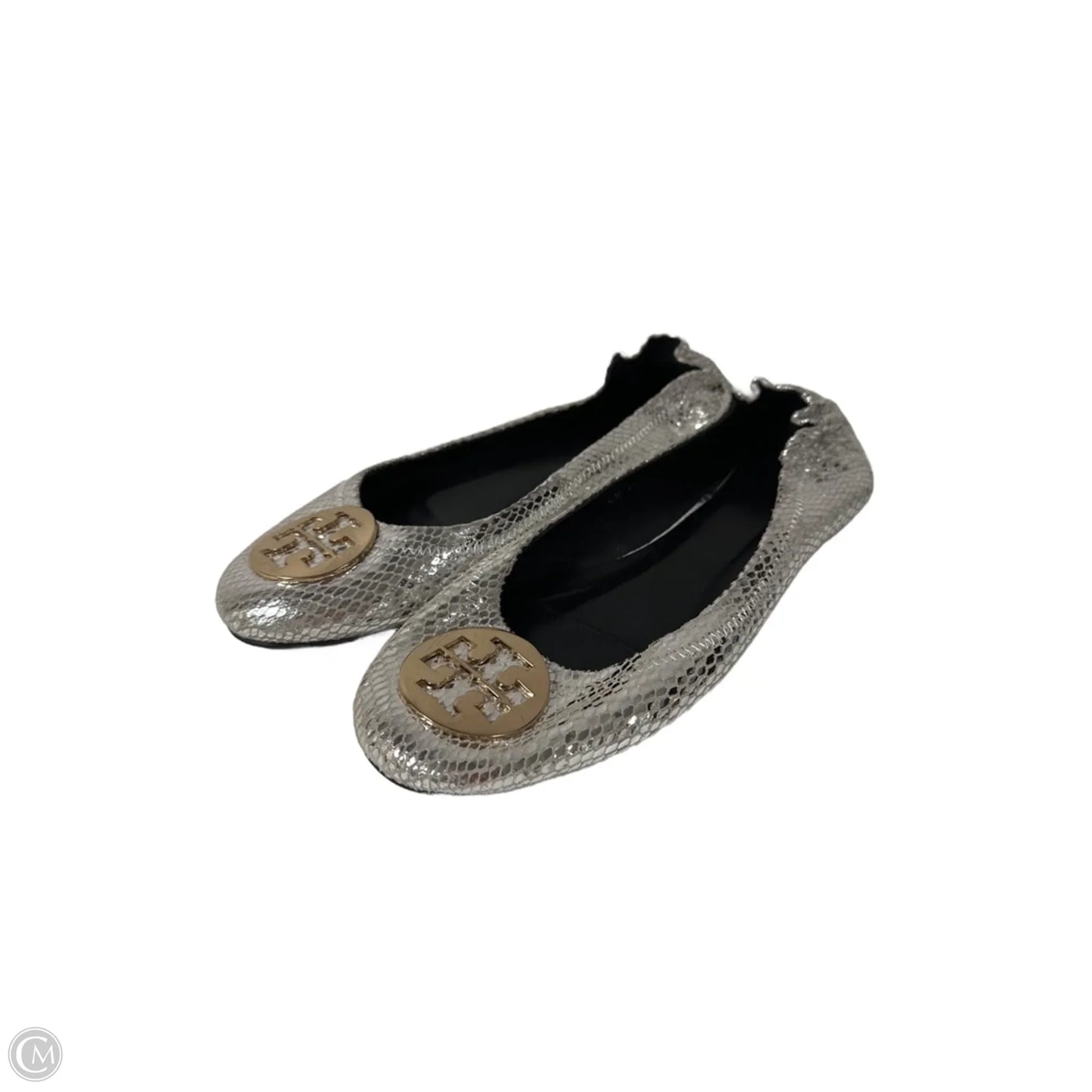 Shoes Designer By Tory Burch In Silver, Size: 7.5