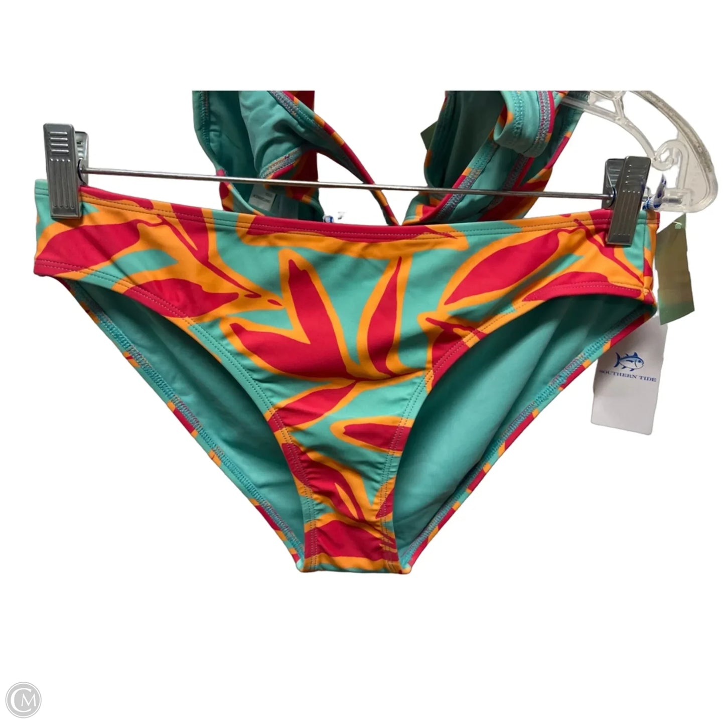 Swimsuit 2pc By Southern Tide In Green & Pink, Size: S