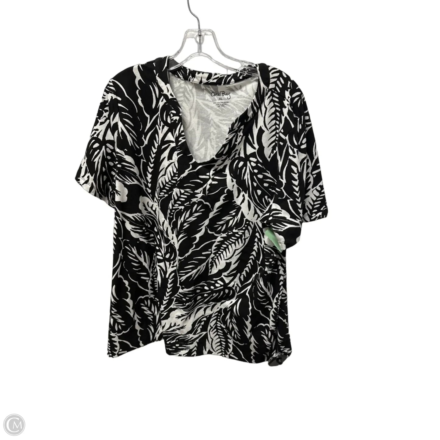 Top 3/4 Sleeve By Coral Bay In Black, Size: Xl
