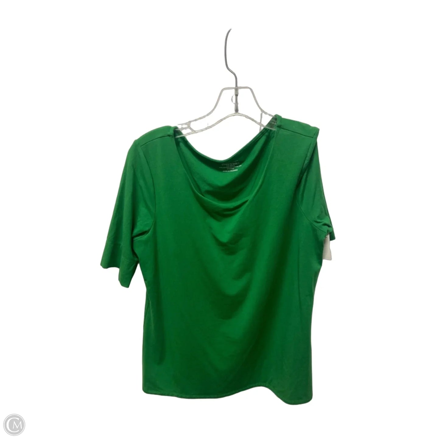 Top Short Sleeve By Chicos In Green, Size: M