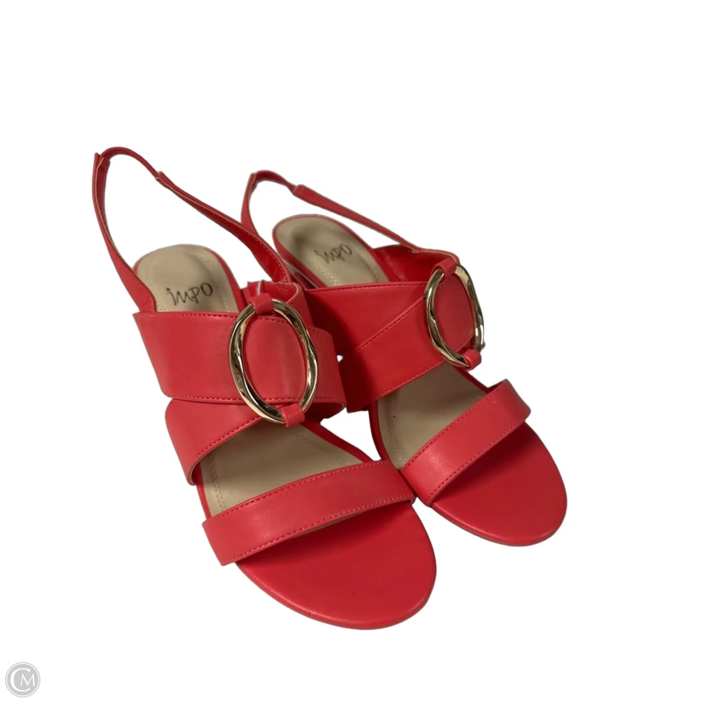 Sandals Heels Block By Impo In Orange, Size: 9
