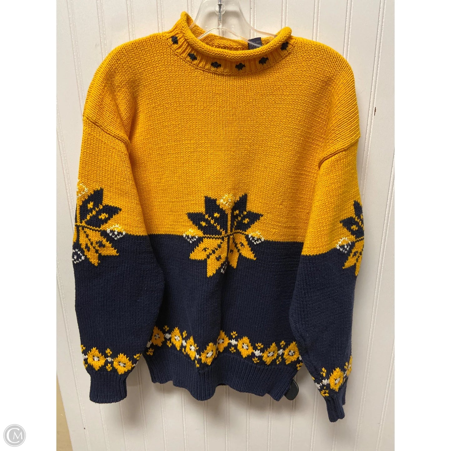 Sweater By Gap In Blue & Yellow, Size: S