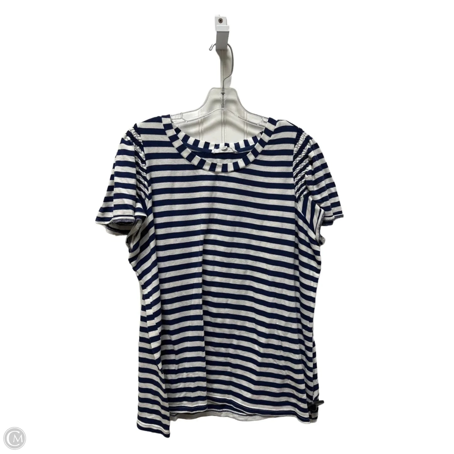 Top Short Sleeve By Jane And Delancey In Striped Pattern, Size: 1x