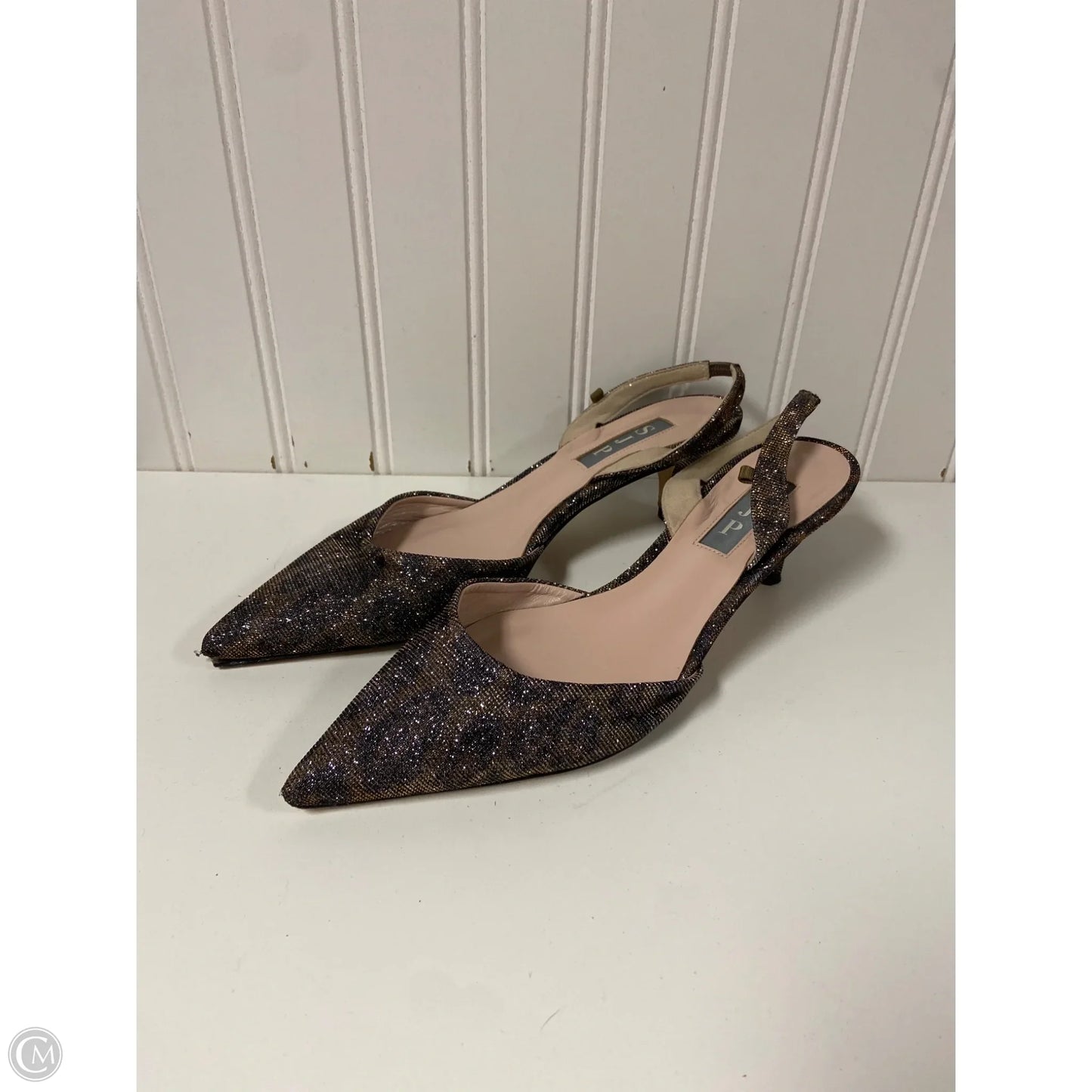Sandals Heels Kitten By Clothes Mentor In Animal Print, Size: 6