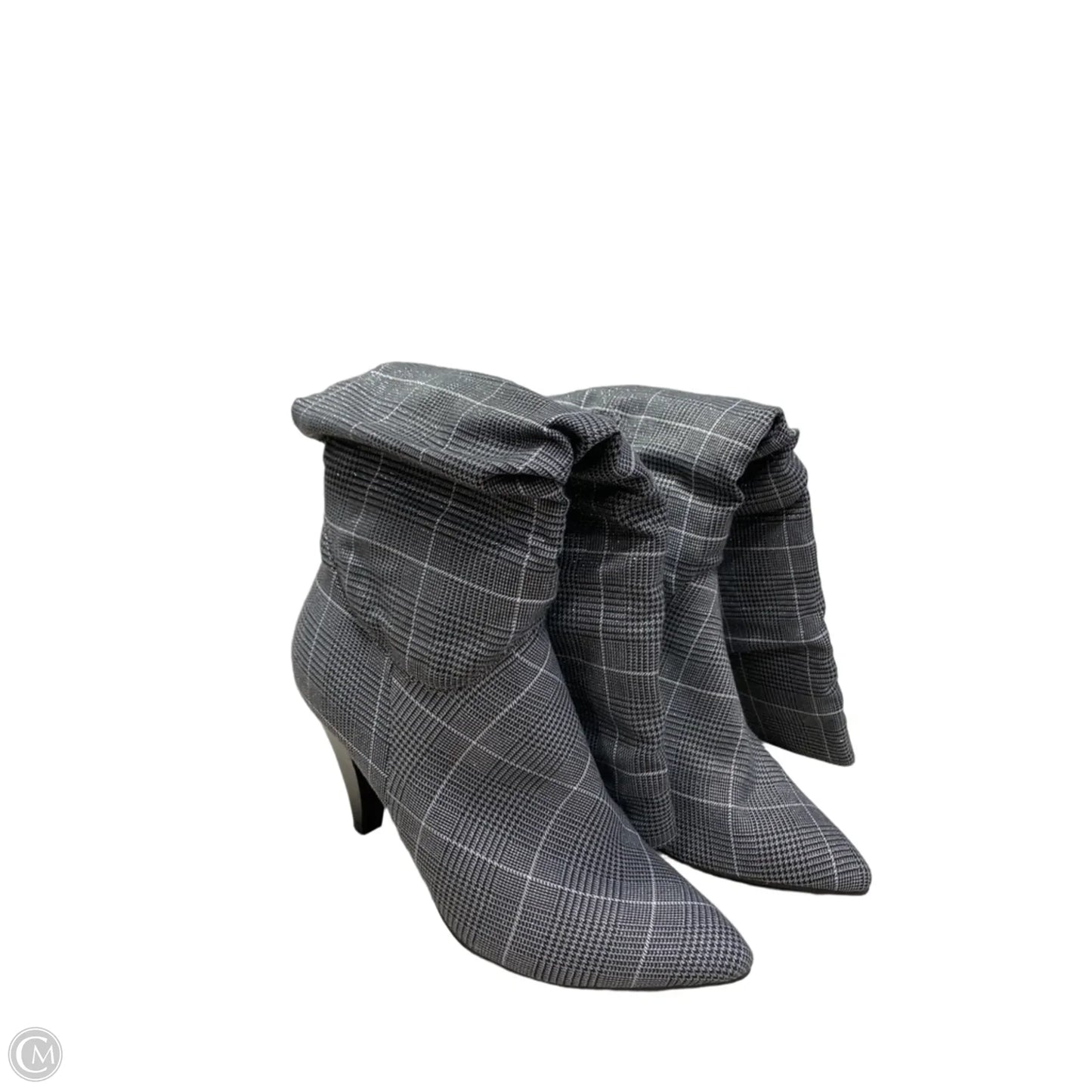 Boots Mid-calf Heels By Clothes Mentor In Grey, Size: 7