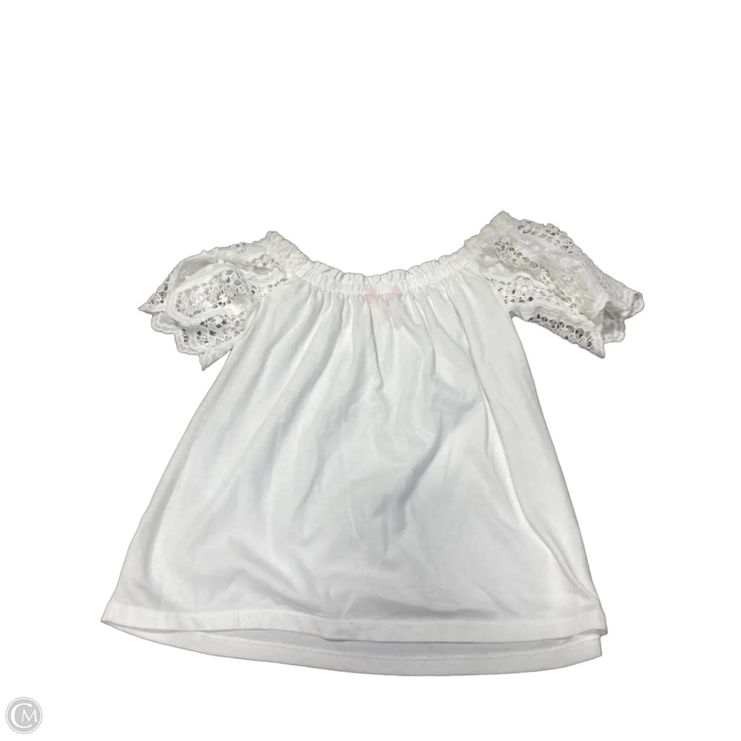 Top Short Sleeve Designer By Lilly Pulitzer In White, Size: S