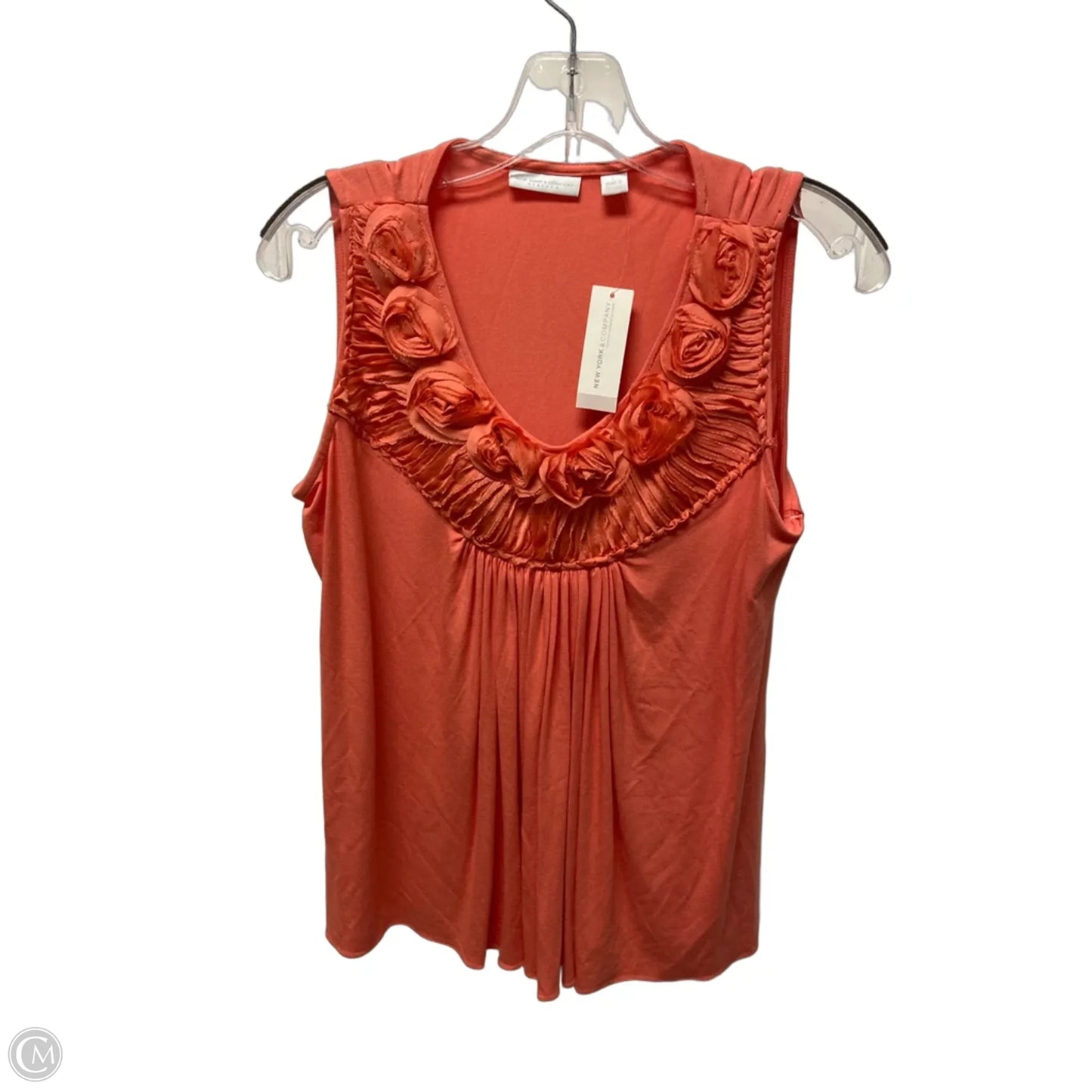 Top Sleeveless By New York And Co In Coral, Size: L