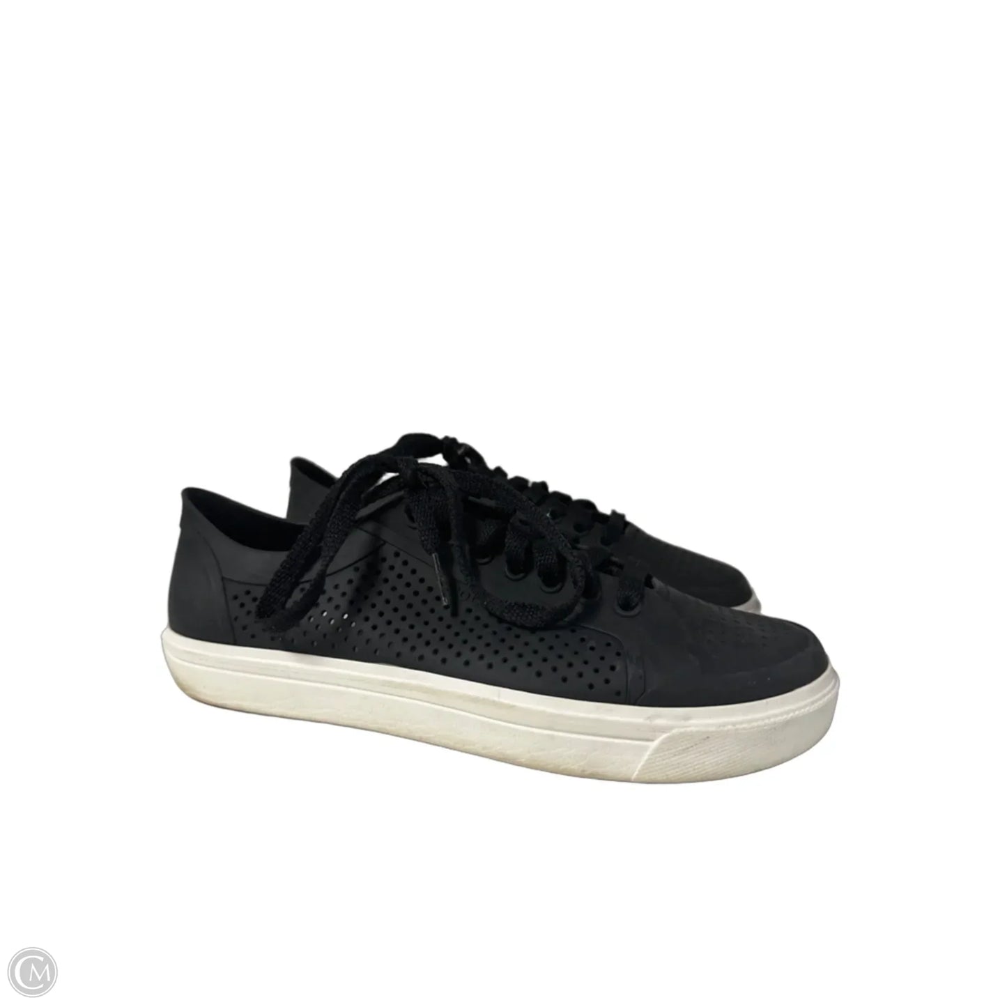Shoes Flats By Crocs In Black, Size: 8