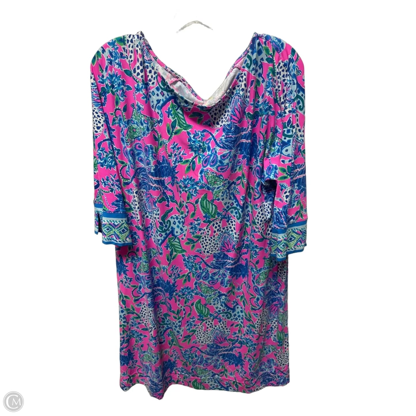 Dress Designer By Lilly Pulitzer In Blue & Pink, Size: 1x