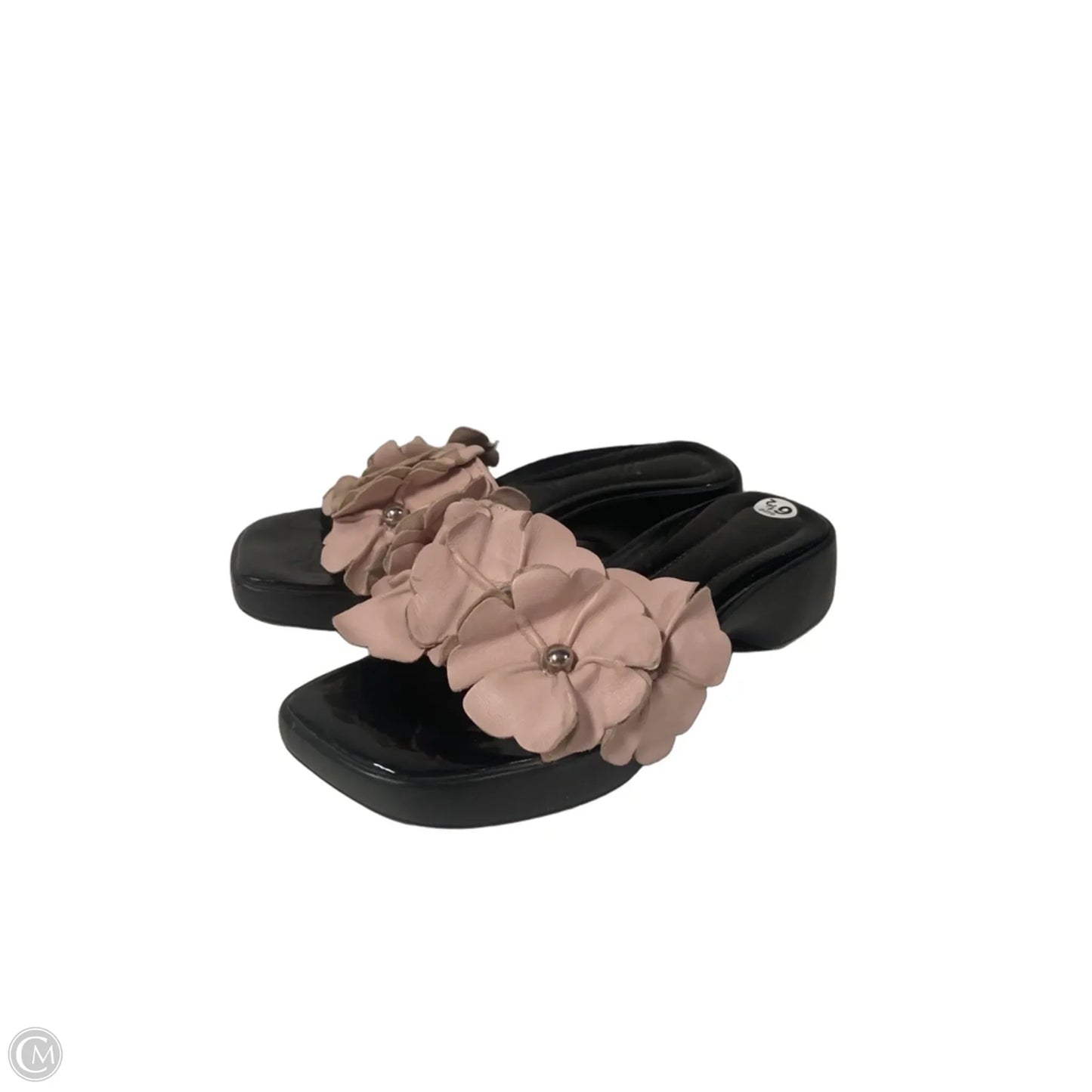 Sandals Heels Wedge By Avec Les Filles In Black, Size: 6.5