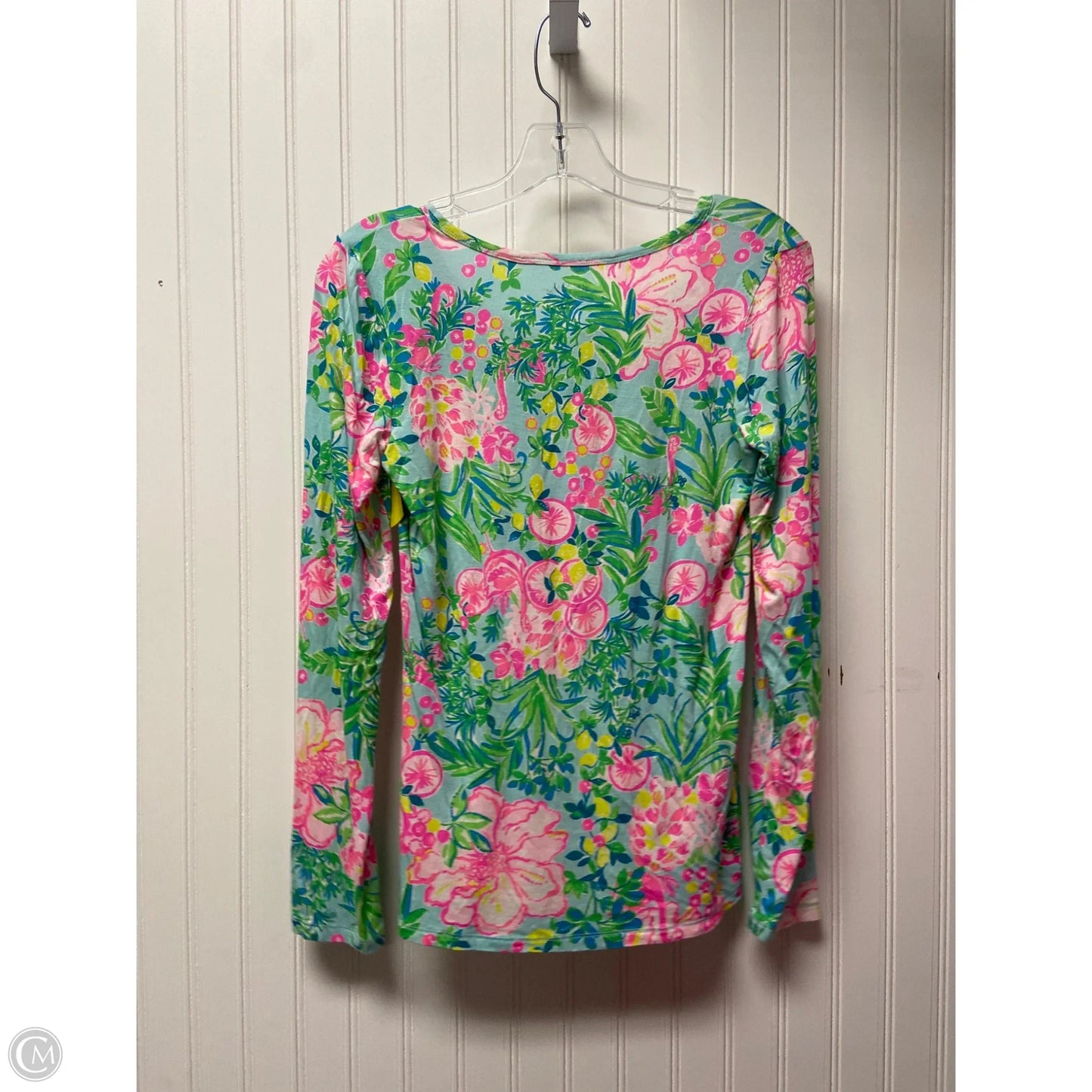 Top Long Sleeve Designer By Lilly Pulitzer In Floral Print, Size: Xs