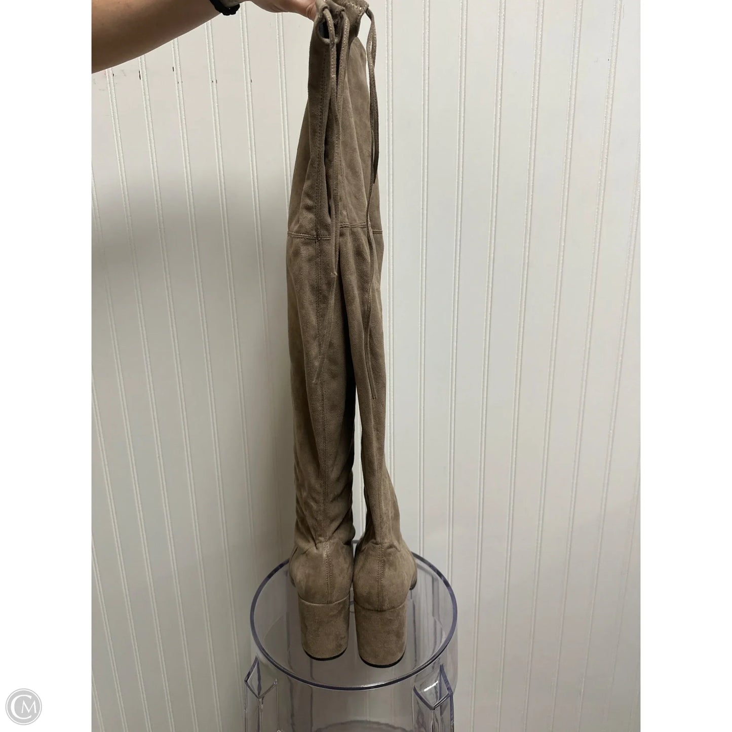 Boots Over-the-knee Heels By Steve Madden In Taupe, Size: 12