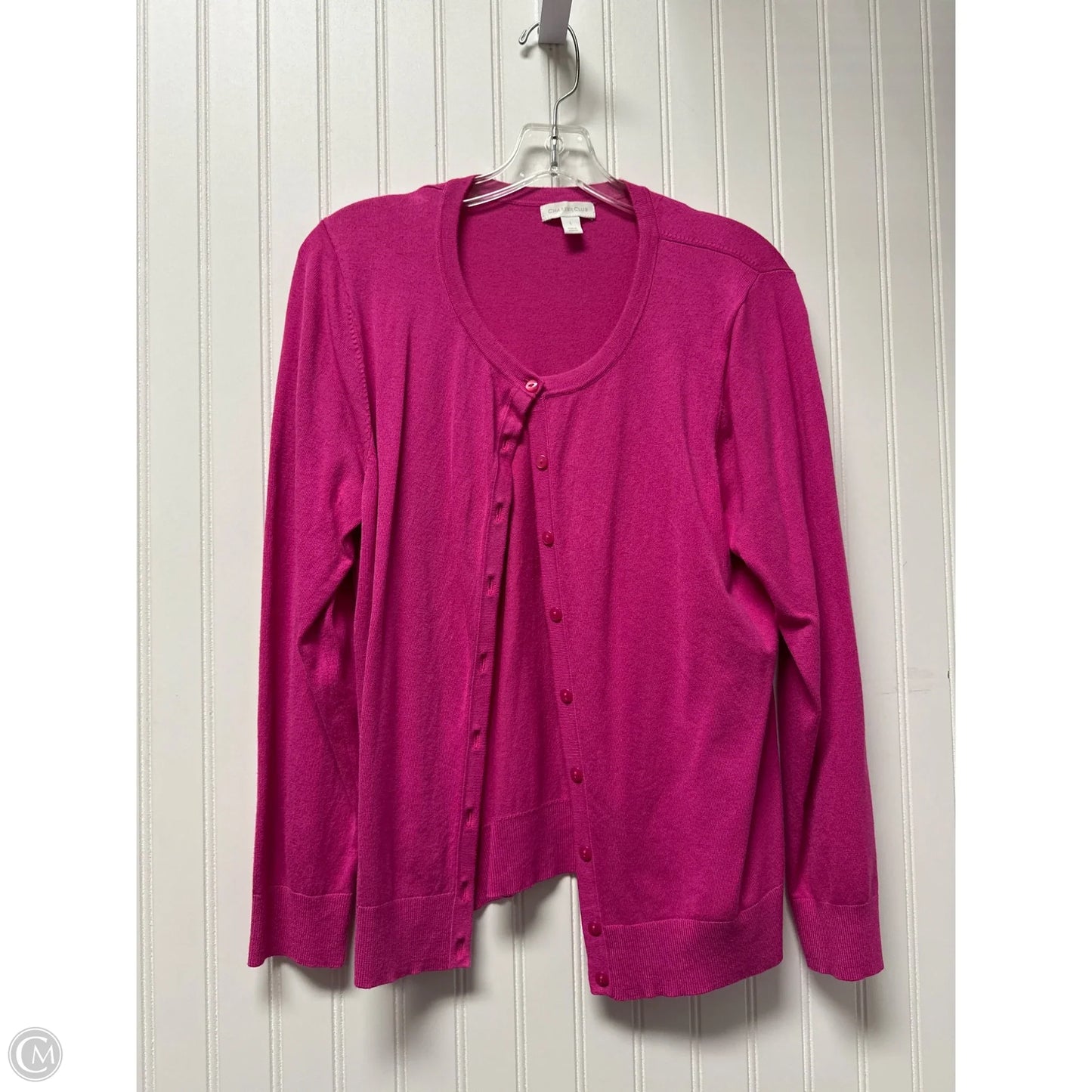 Sweater Cardigan By Charter Club In Pink, Size: L
