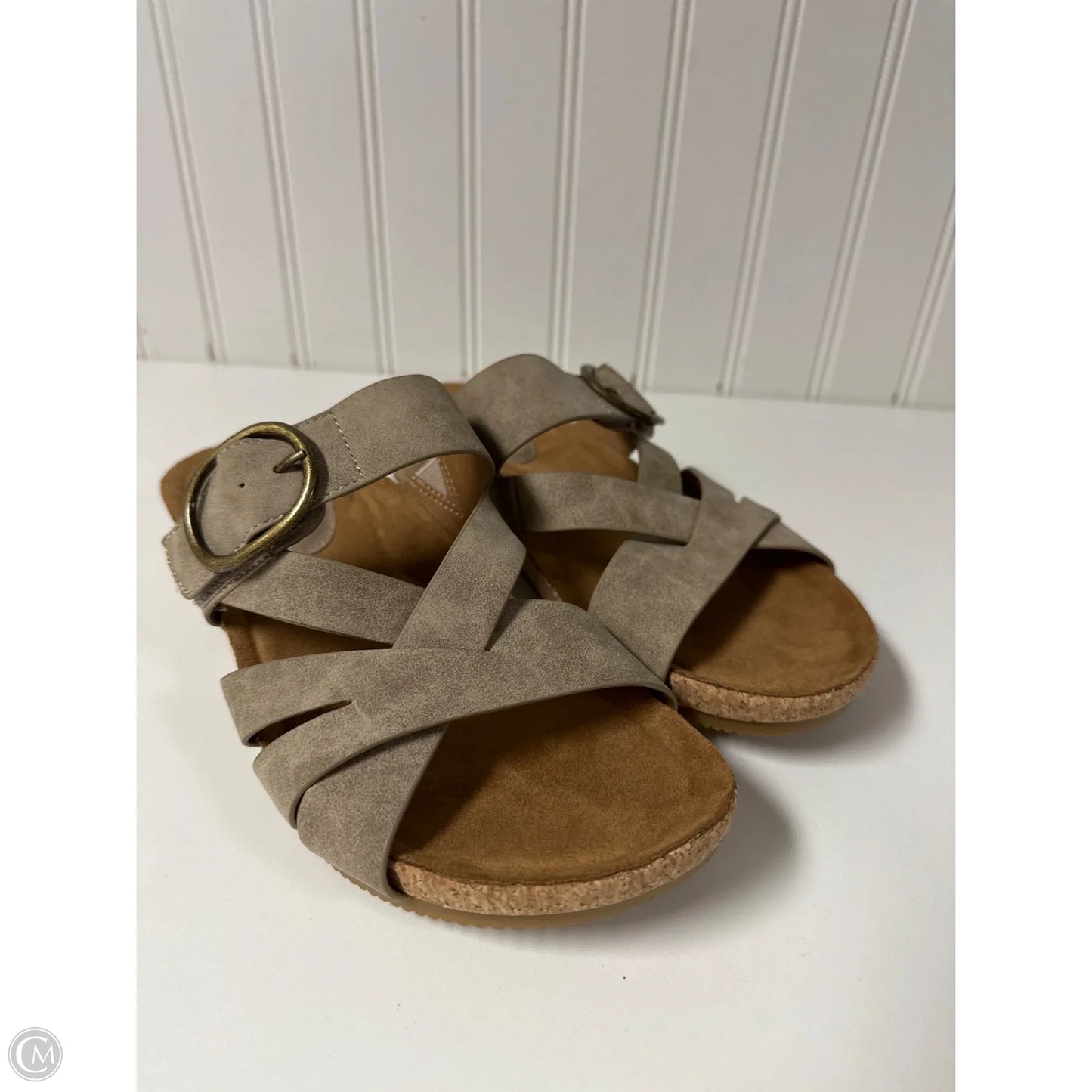 Sandals Flats By Sofft In Taupe, Size: 7.5