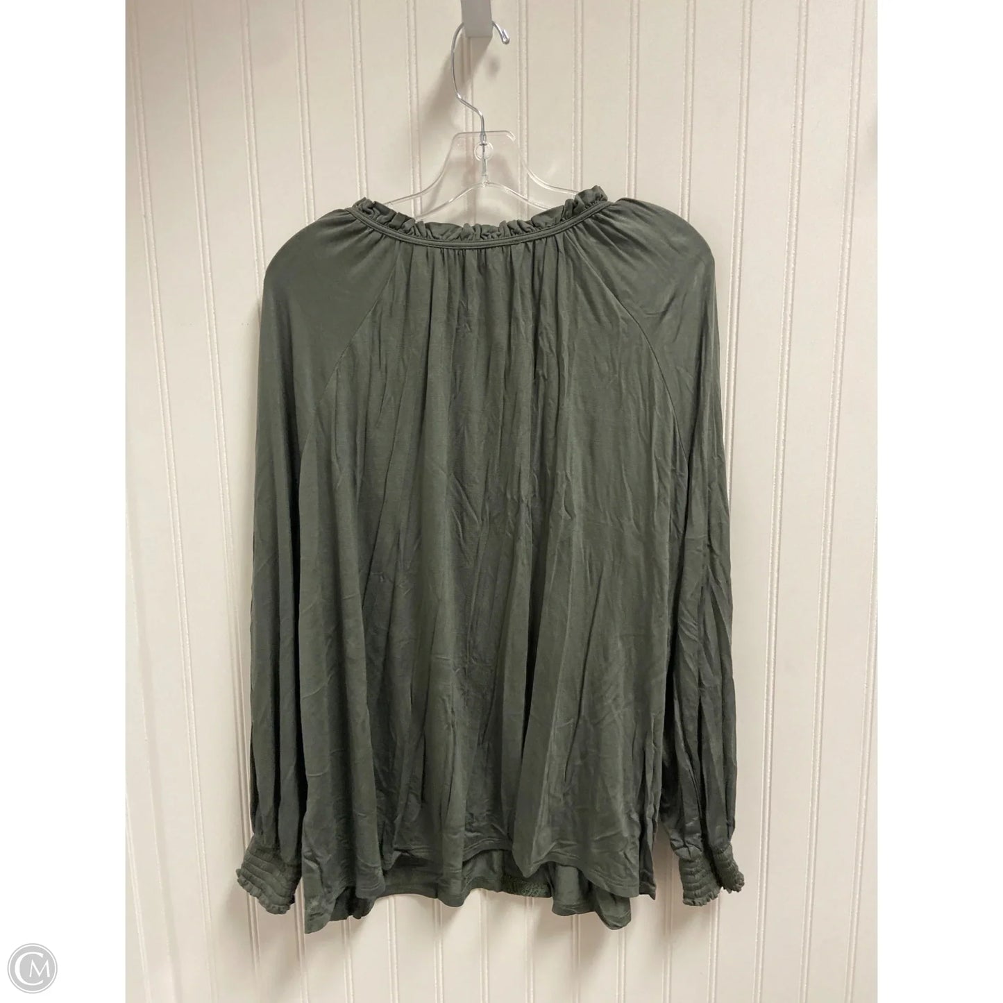 Top Long Sleeve By Cable And Gauge In Green, Size: 1x