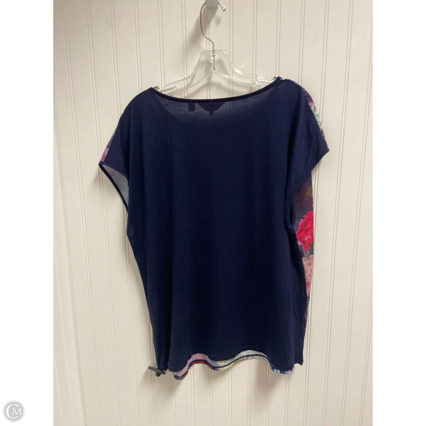 Top Short Sleeve By Ted Baker In Navy, Size: Xl