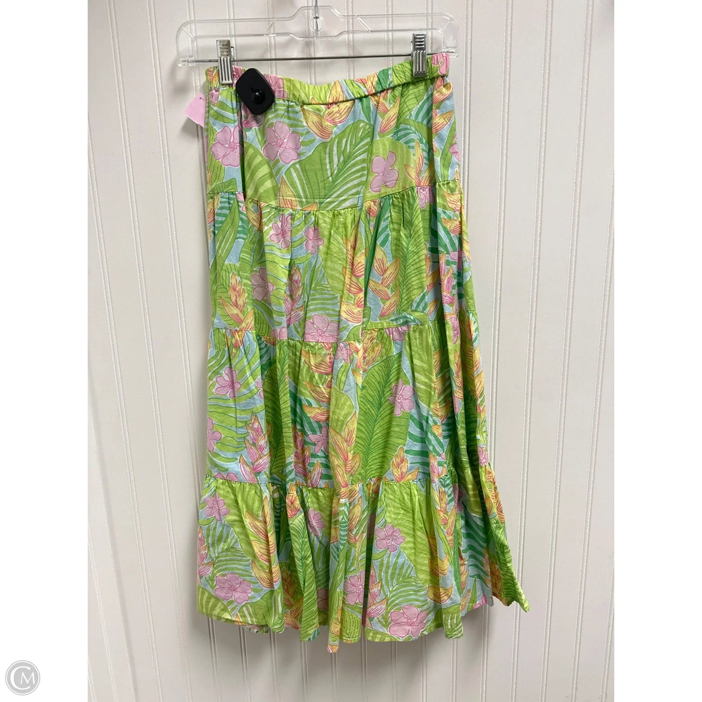 Skirt Designer By Lilly Pulitzer In Green & Pink, Size: 2