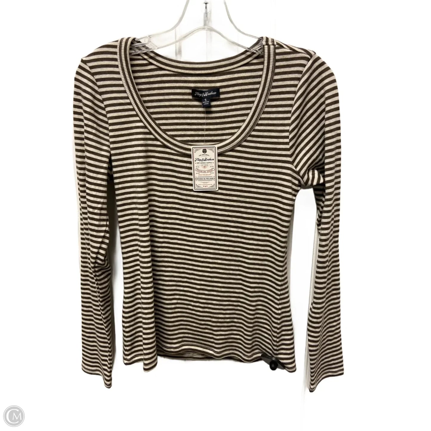Top Long Sleeve Basic By Clothes Mentor In Striped Pattern, Size: S