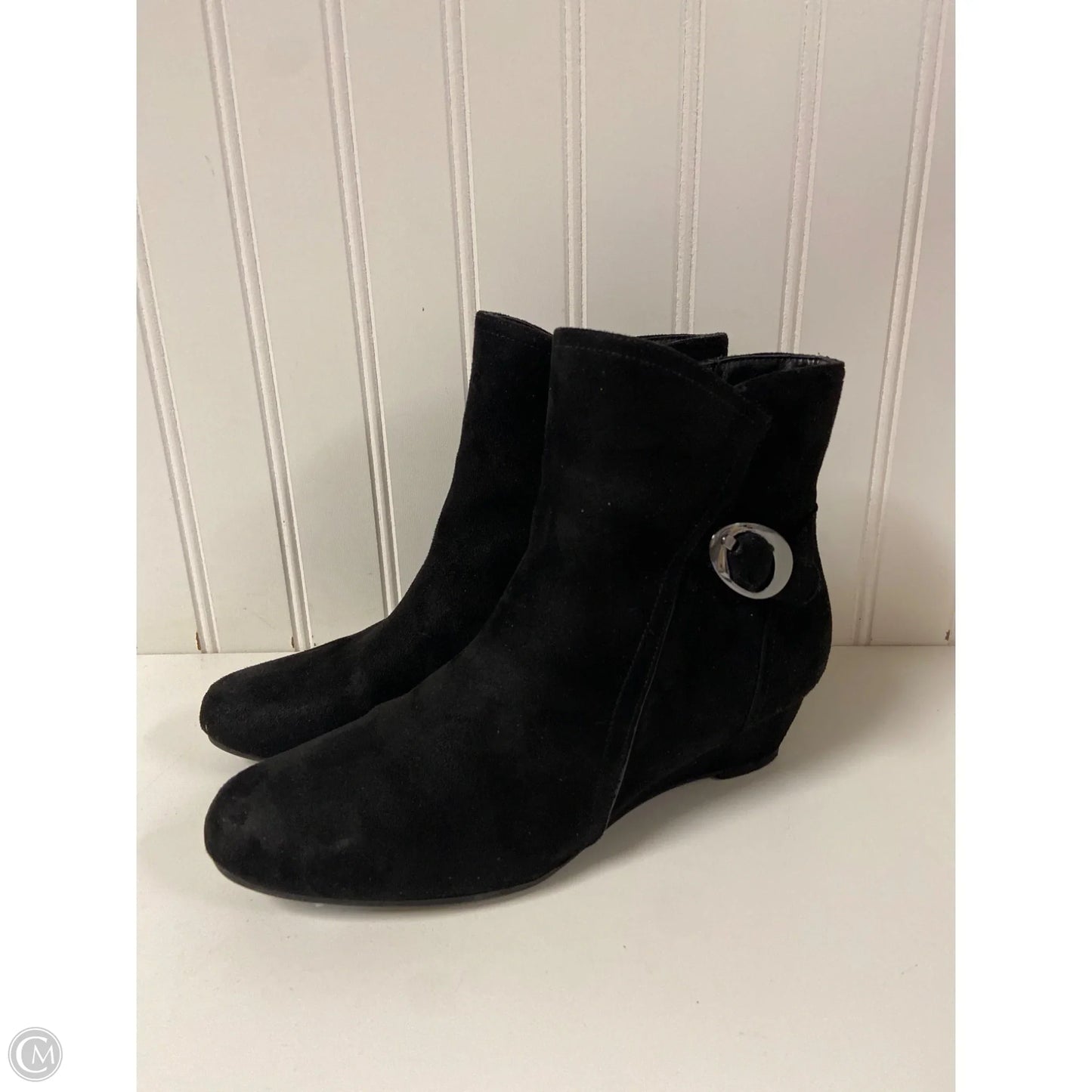 Boots Ankle Flats By Aerosoles In Black, Size: 7