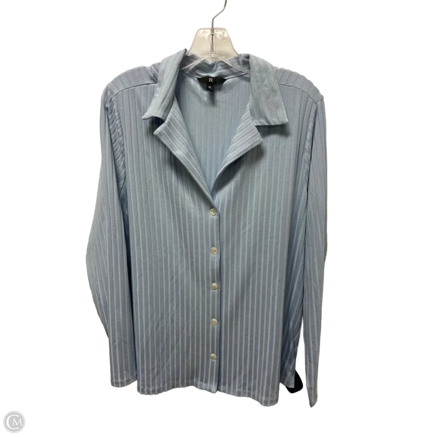 Top Long Sleeve By Banana Republic In Blue, Size: Xl