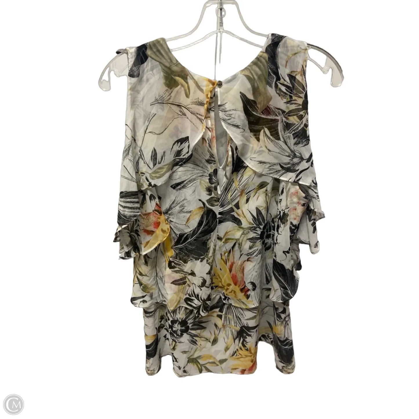 Top Sleeveless By White House Black Market In Tropical Print, Size: Xl