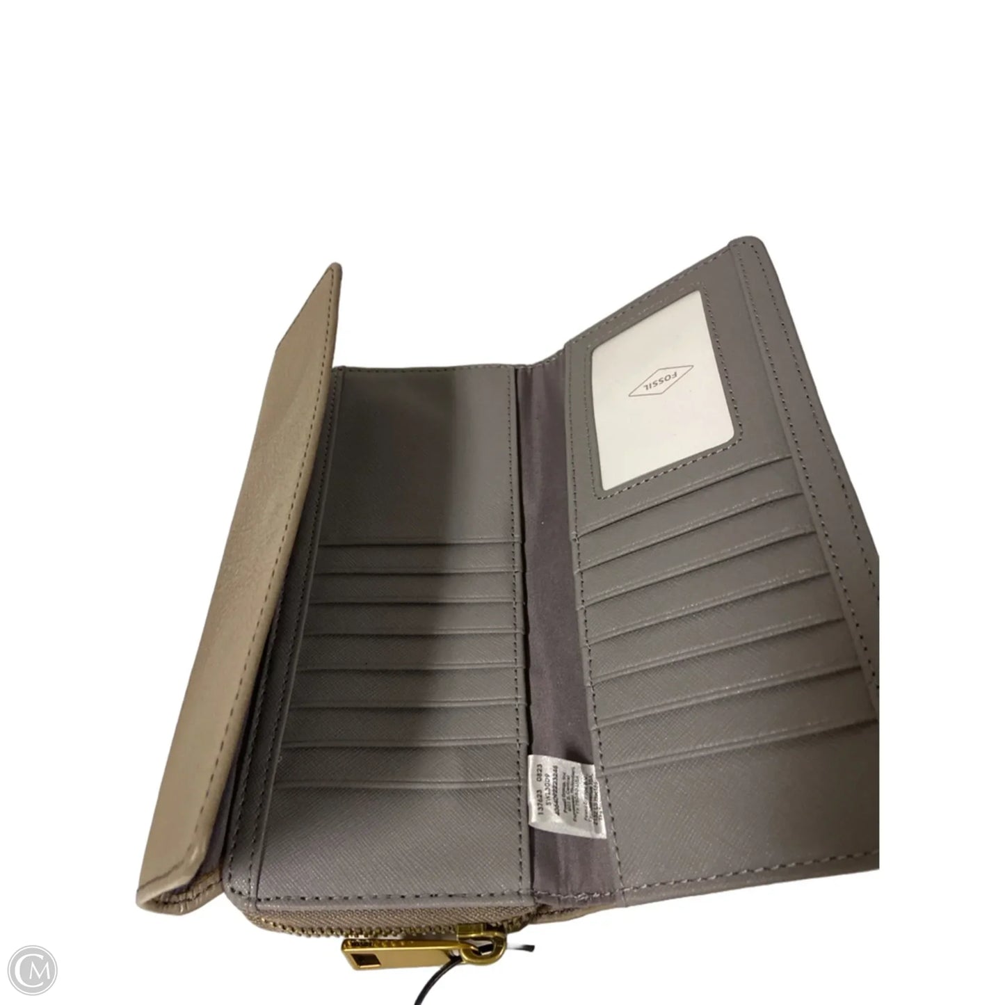 Wallet Leather By Fossil, Size: Medium
