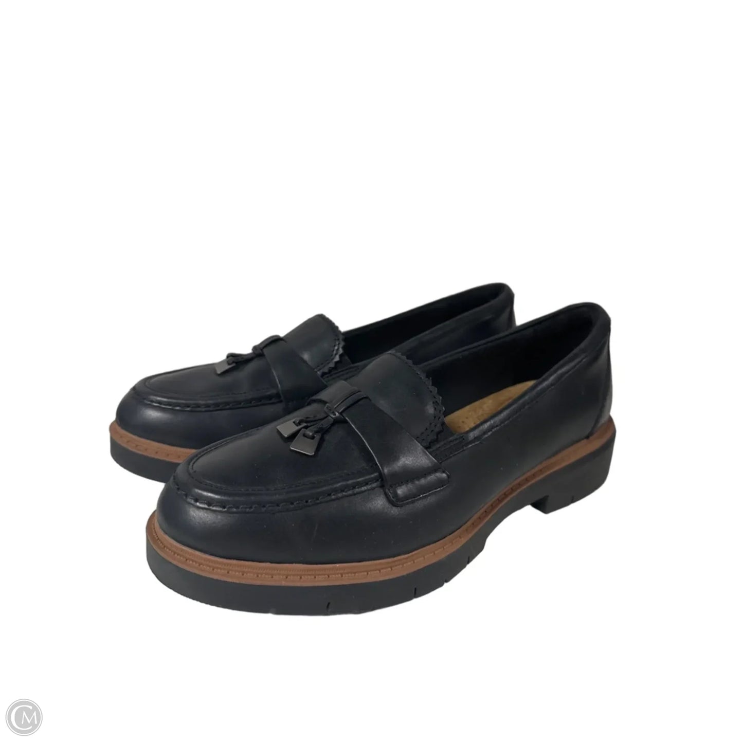 Shoes Flats By Clarks In Black, Size: 8.5