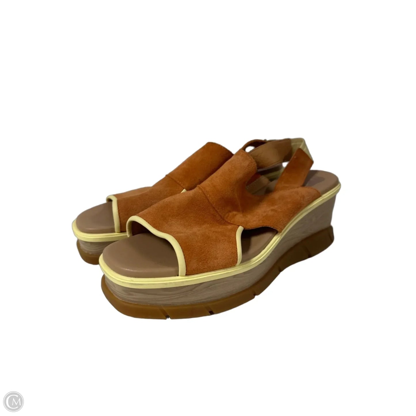 Sandals Heels Wedge By Sorel In Orange, Size: 10