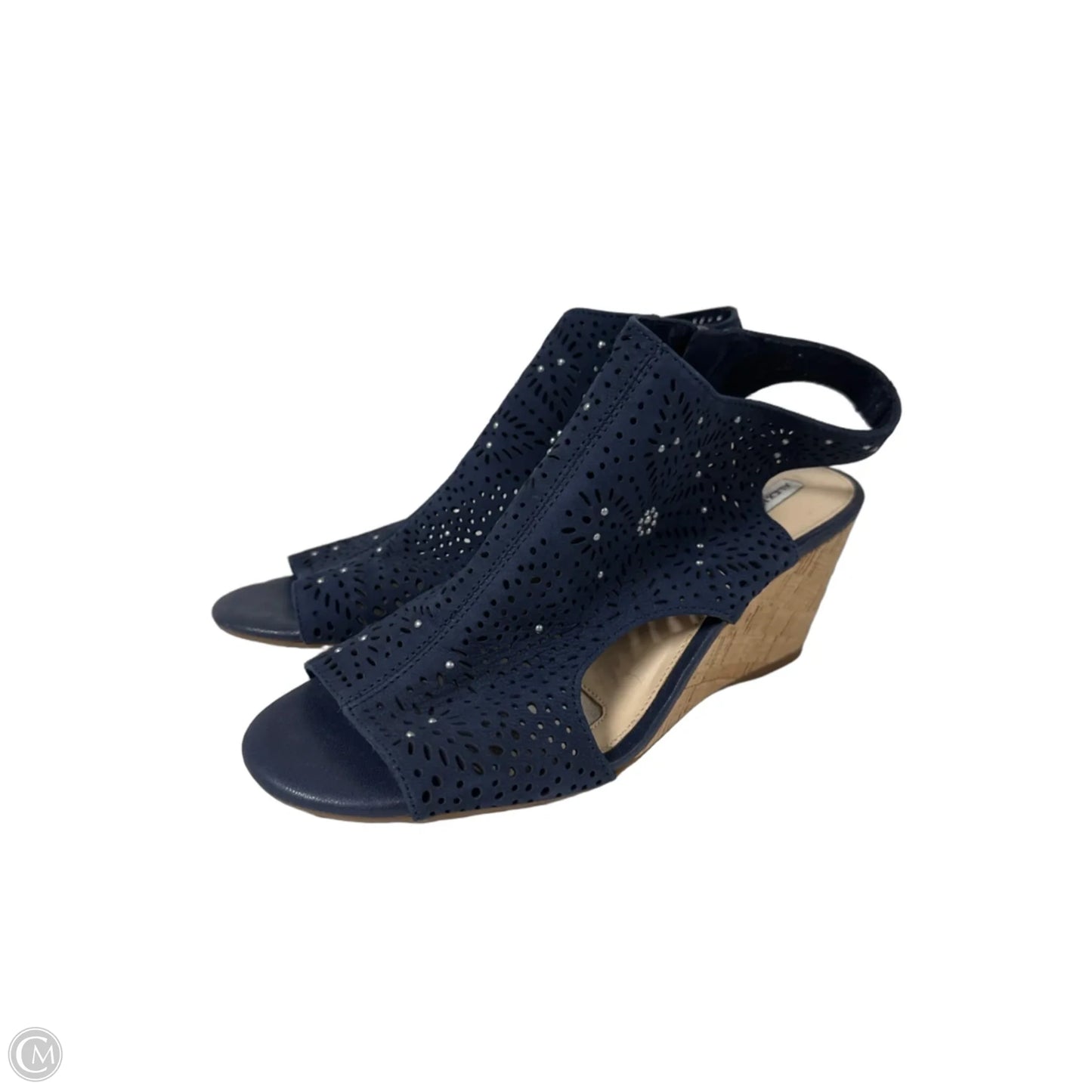 Sandals Heels Wedge By Alex Marie In Navy, Size: 8