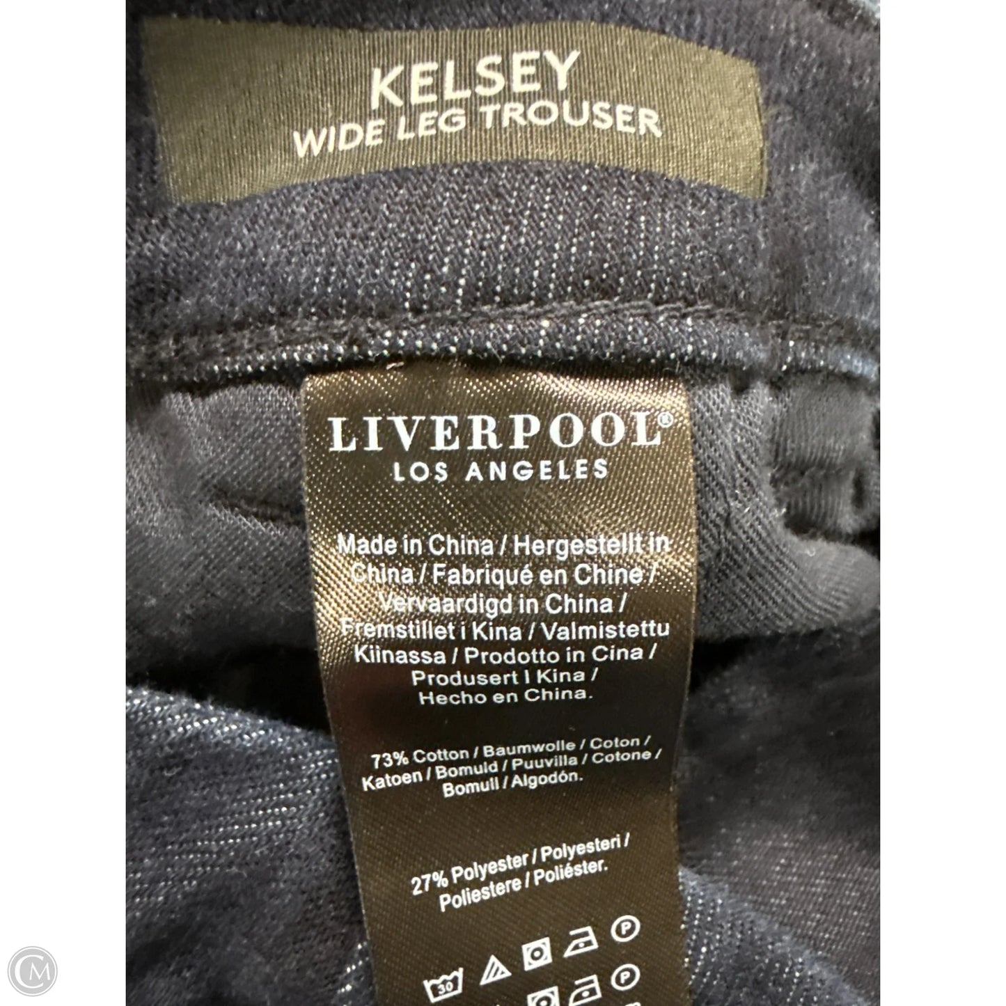 Jeans Wide Leg By Liverpool In Blue Denim, Size: 6