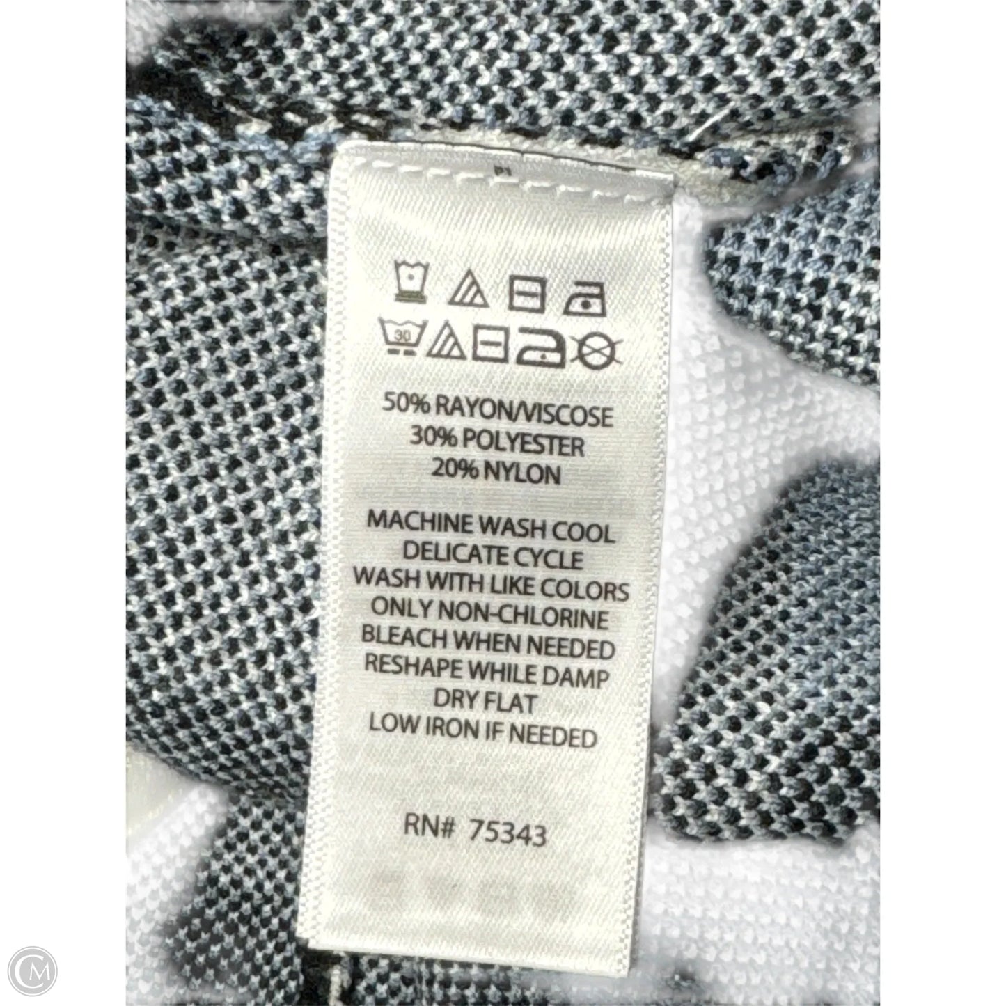 Cardigan By Christian Siriano In Blue & White, Size: M