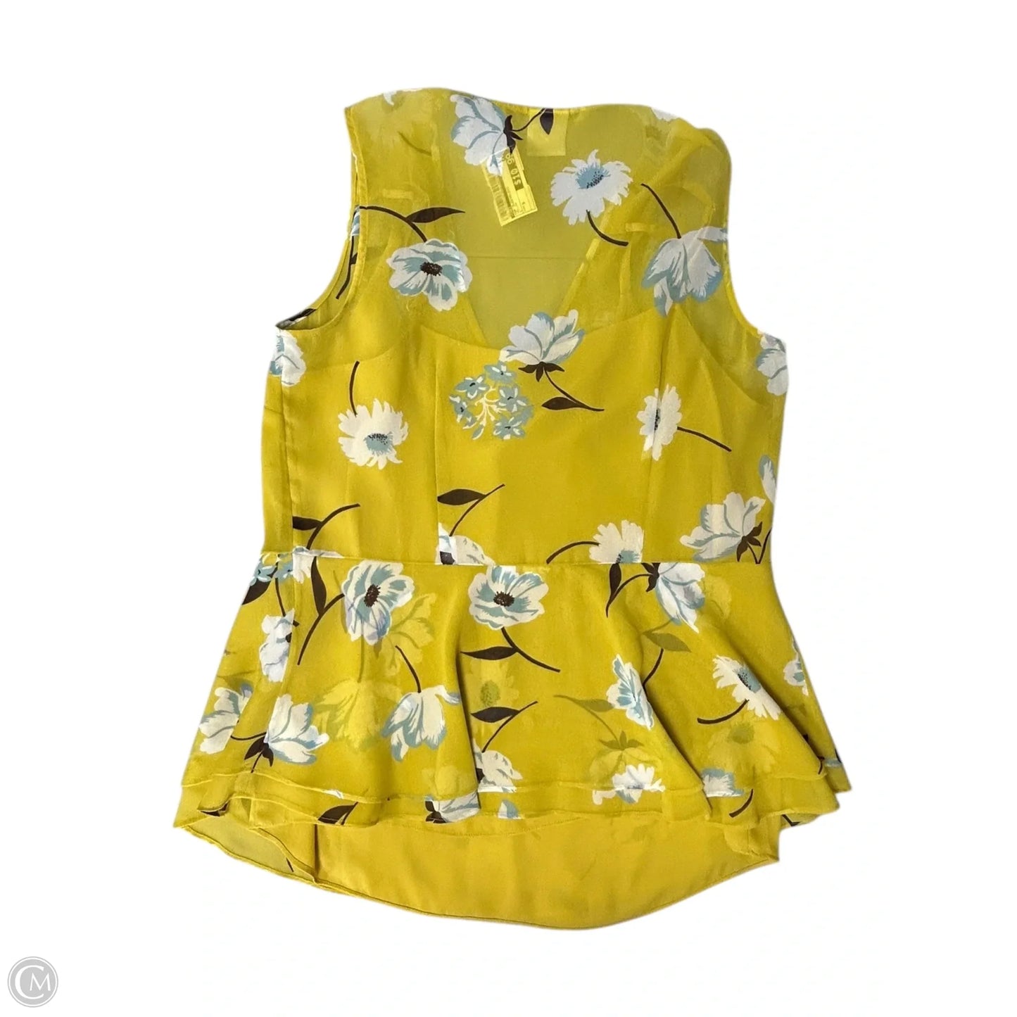Top Sleeveless By Cabi In Yellow, Size: S