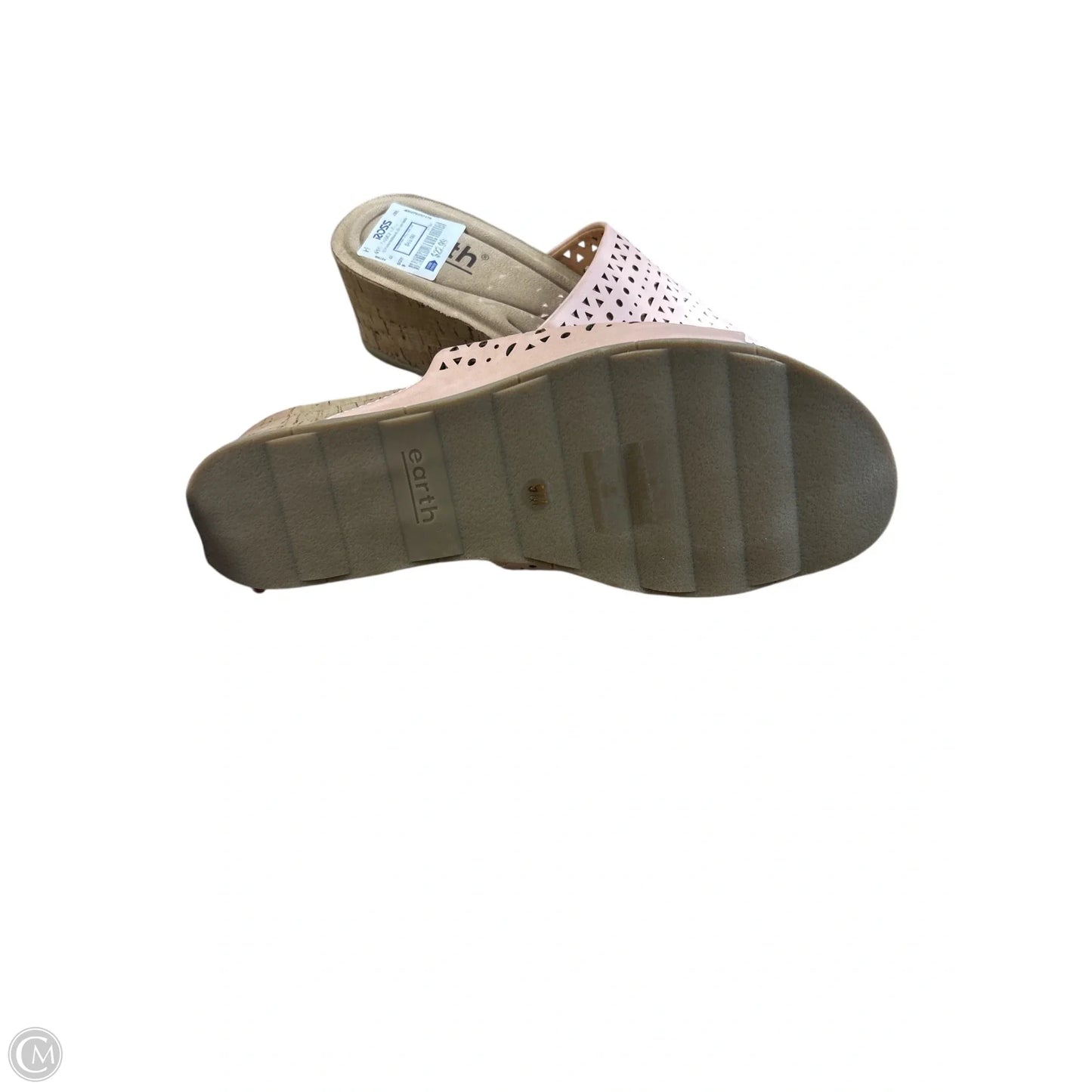 Sandals Heels Wedge By Earth In Pink, Size: 9