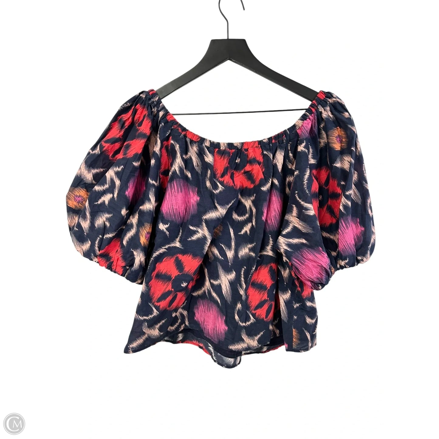 Top Short Sleeve By Velvet By Graham & Spencer In Blue & Red, Size: M
