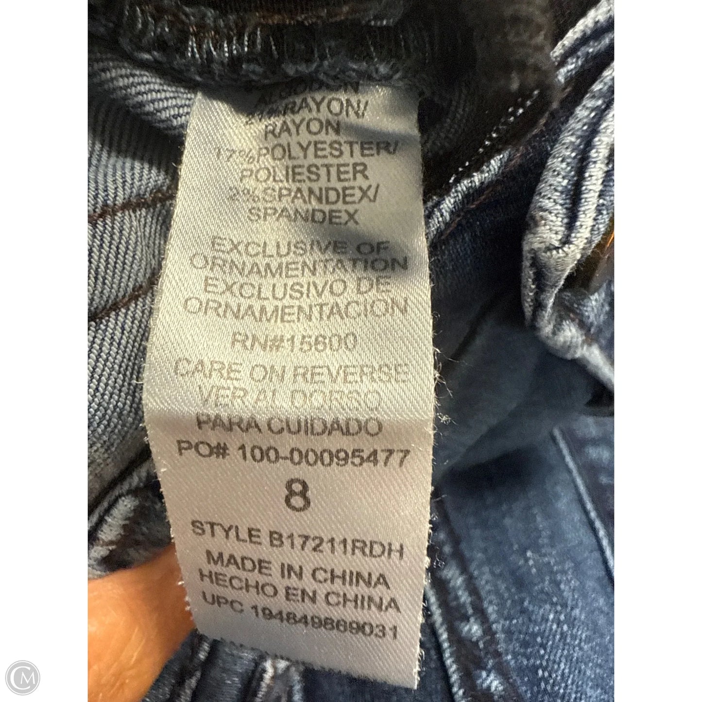 Jeans Skinny By Democracy In Blue Denim, Size: 8