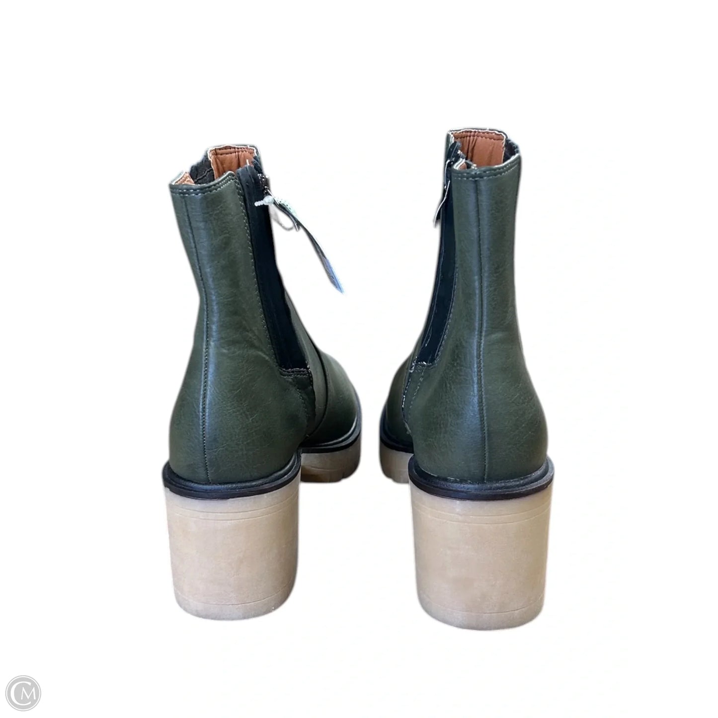 Boots Ankle Heels By Clothes Mentor In Green, Size: 9