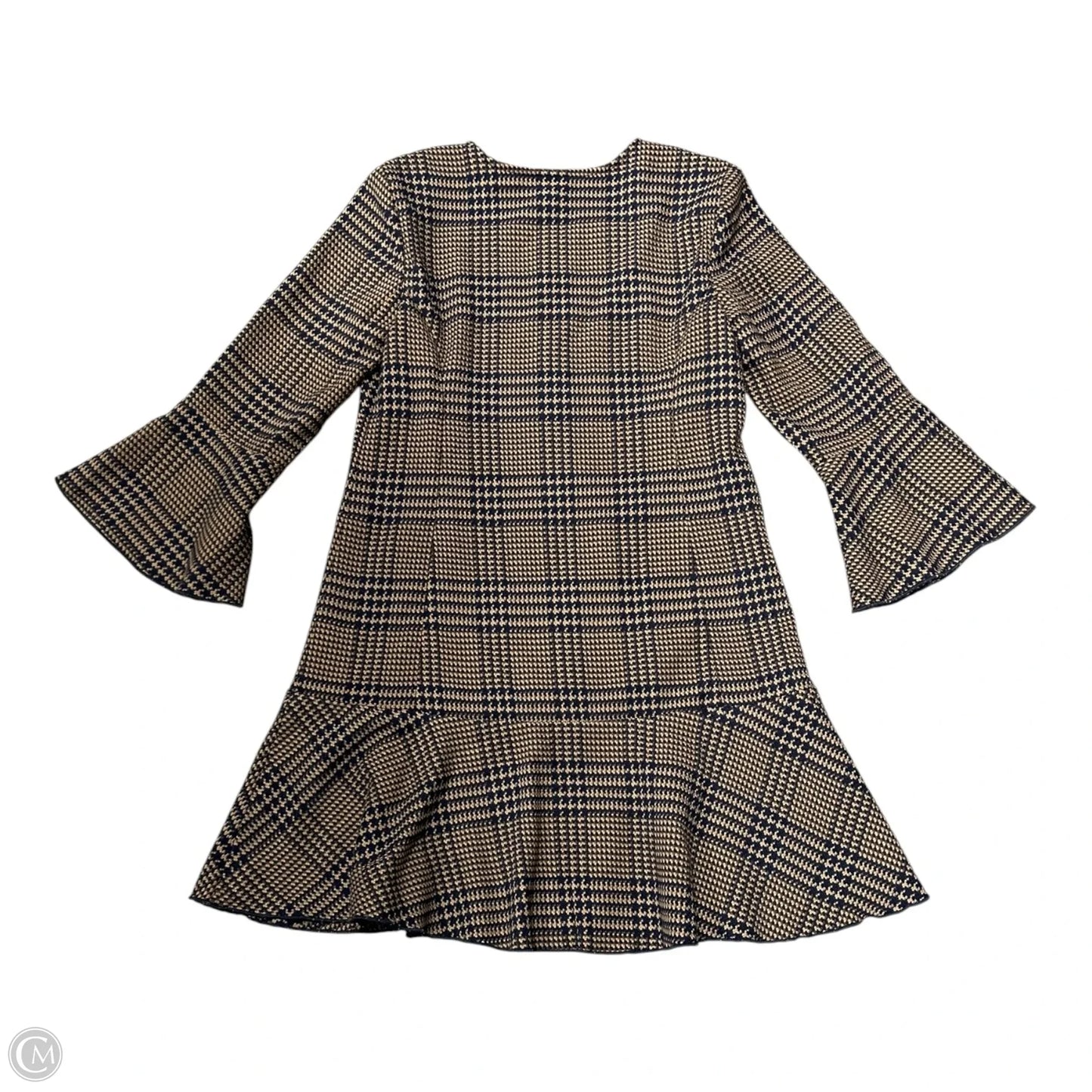 Dress Work By Cabi In Blue & Tan, Size: Xs