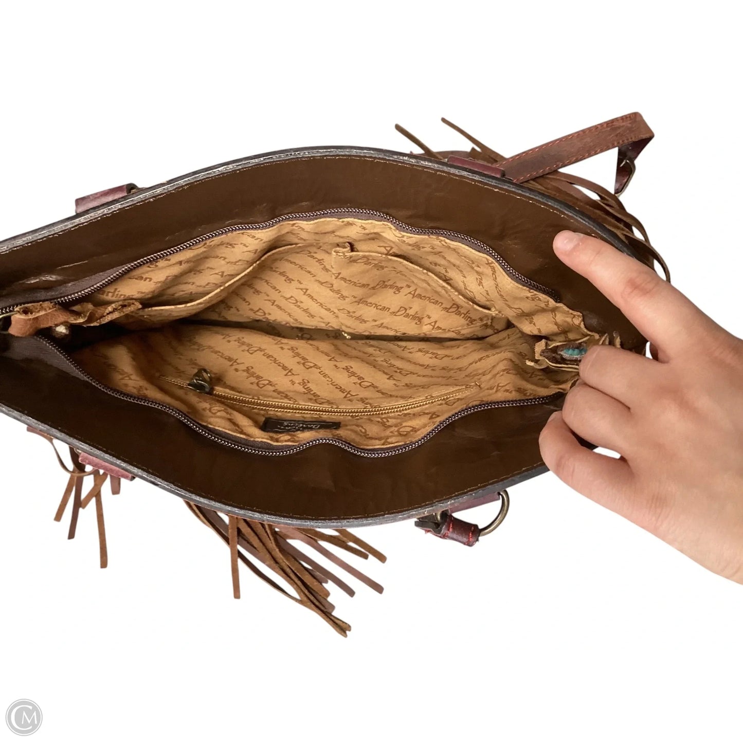 Handbag Leather By Cmc, Size: Large