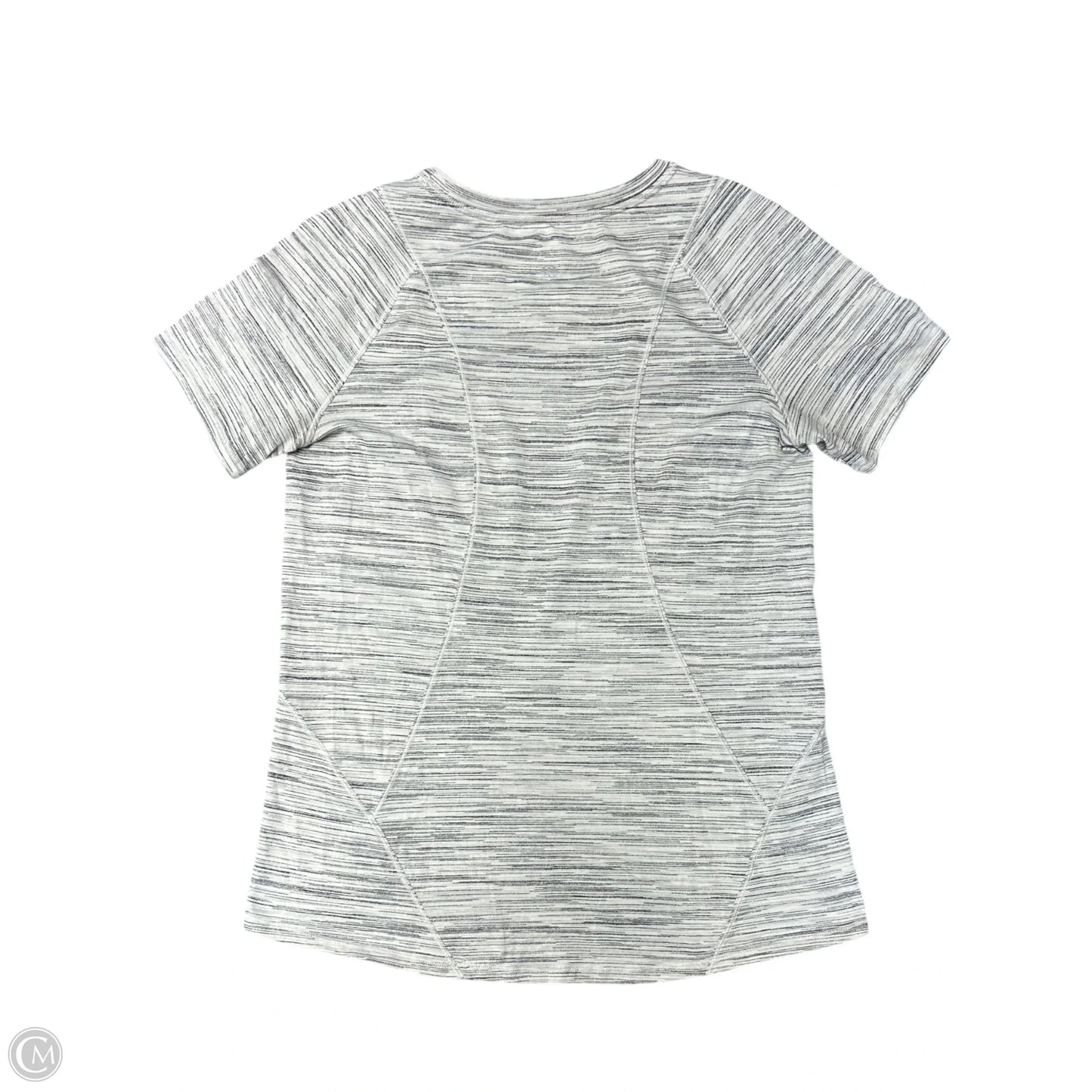 Athletic Top Short Sleeve By Lululemon In Grey, Size: S