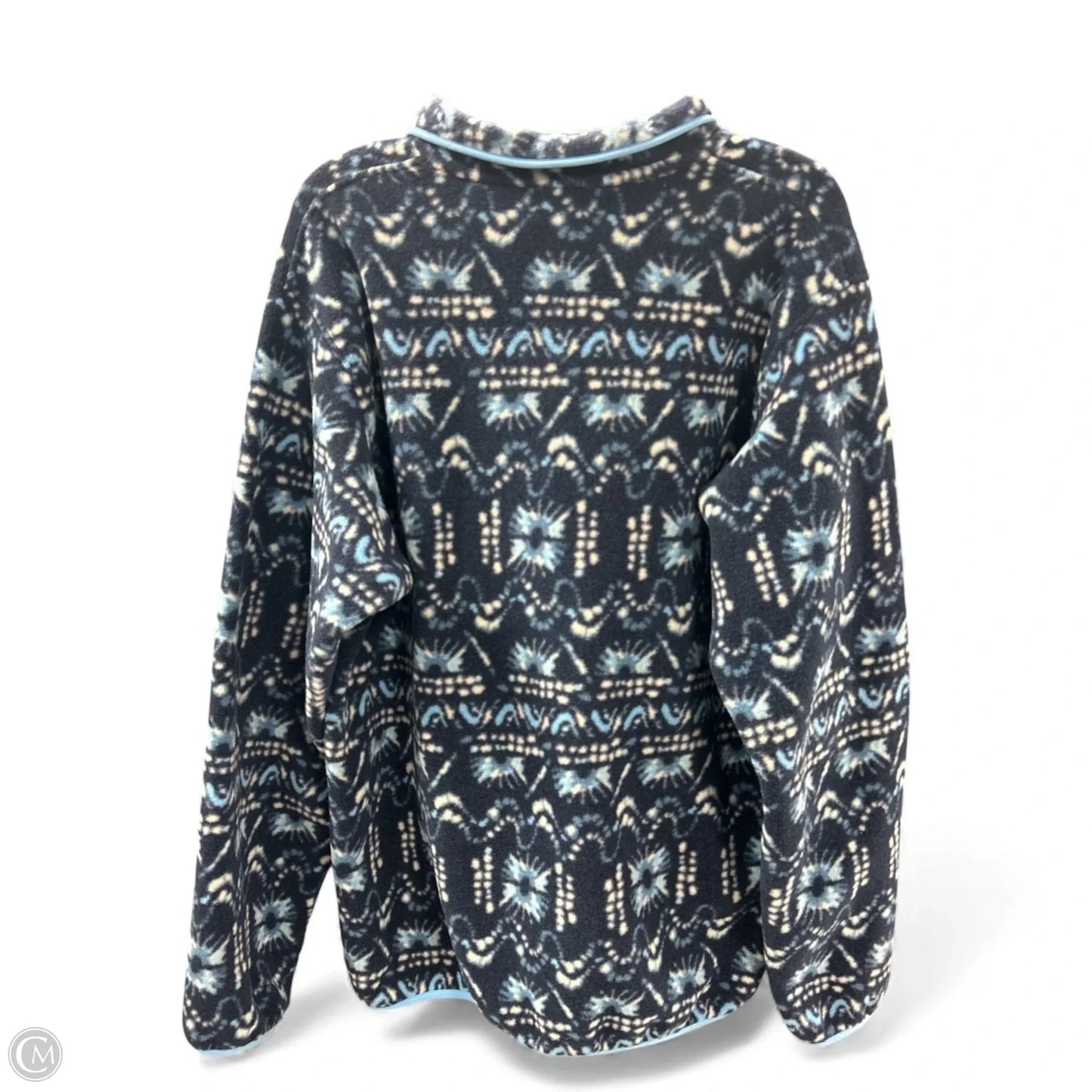 Sweatshirt Collar By Patagonia In Blue & White, Size: Xl