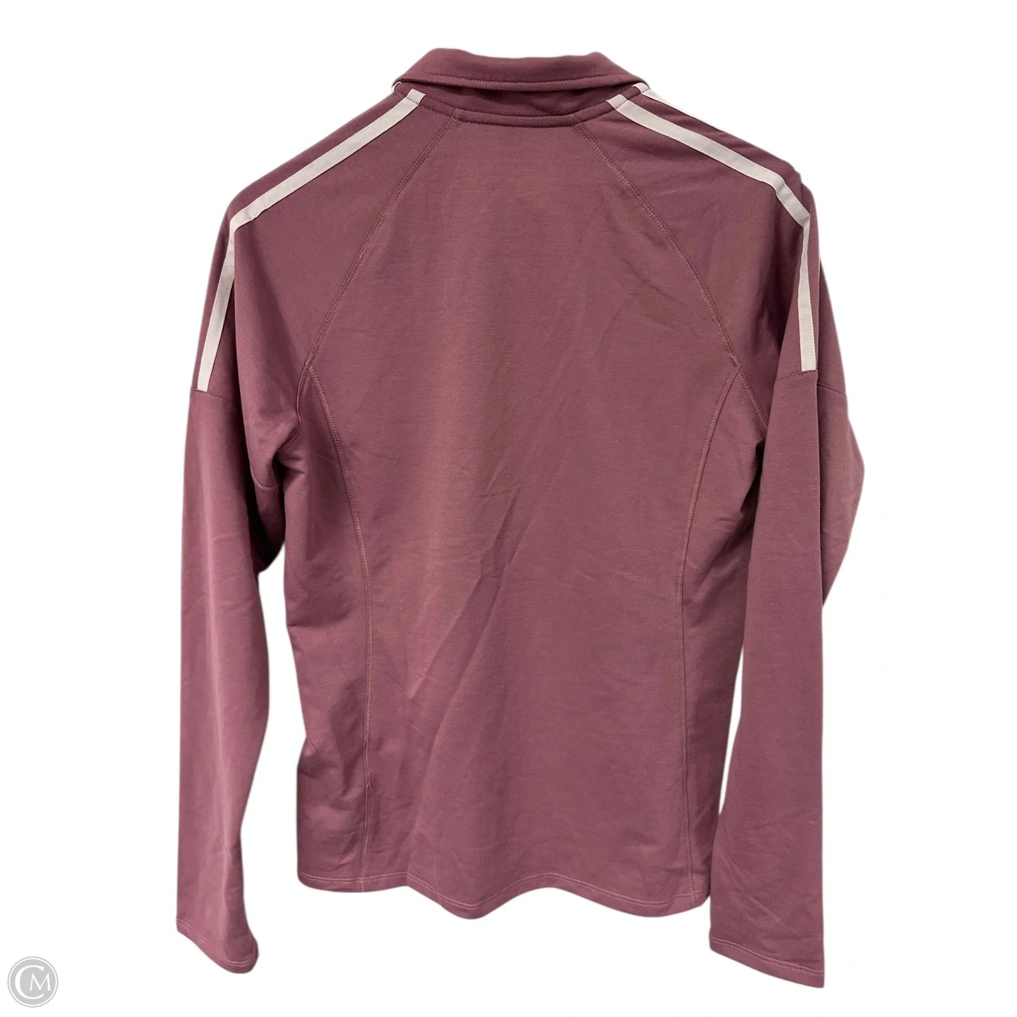Athletic Top Long Sleeve Collar By Adidas In Purple, Size: M