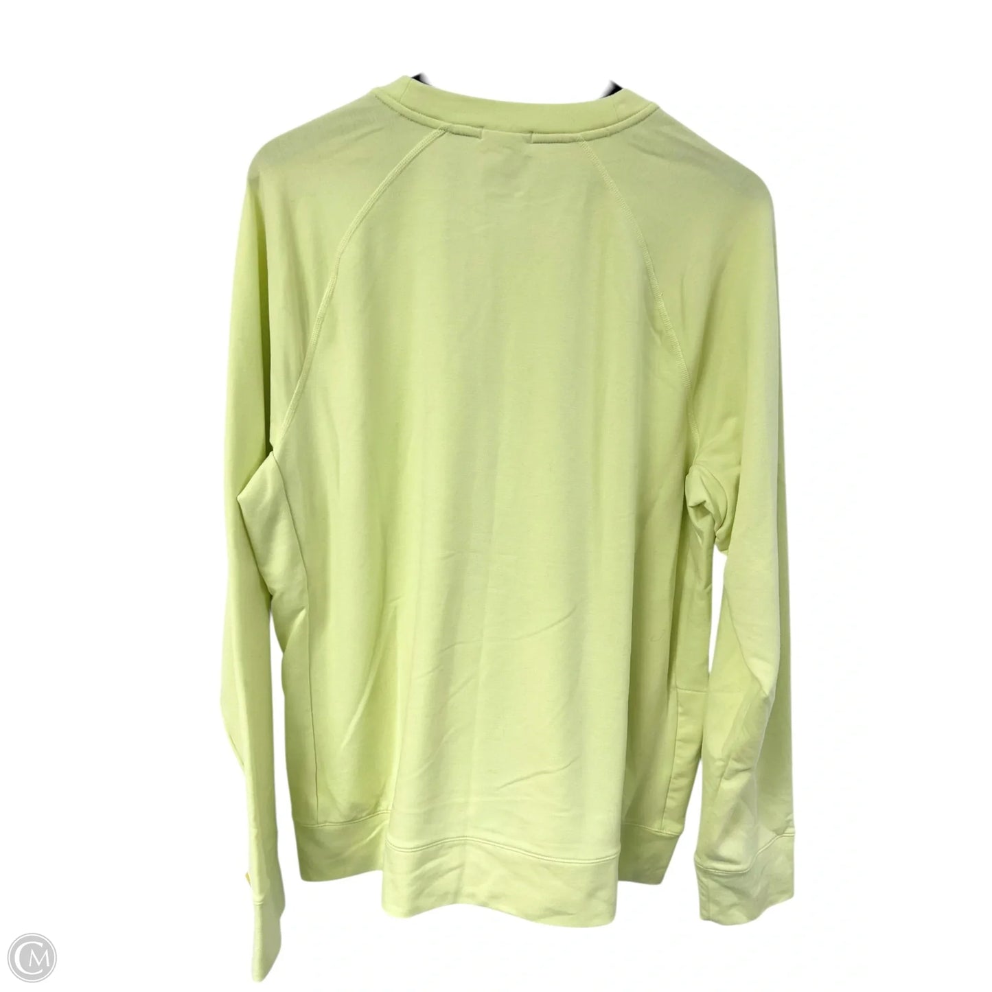 Athletic Top Long Sleeve Crewneck By Prana In Chartreuse, Size: L