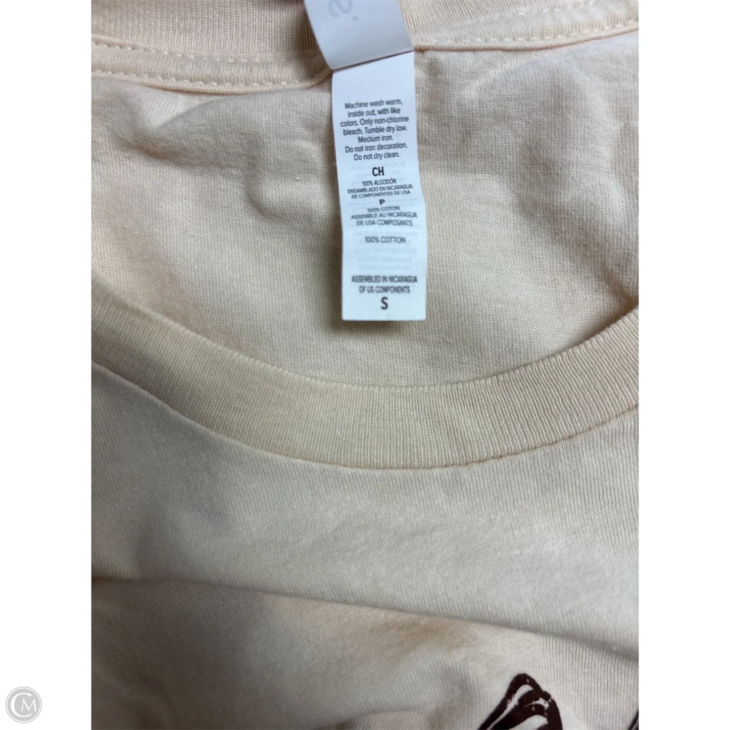 Top Short Sleeve Basic By Bella + Canvas In Cream, Size: S